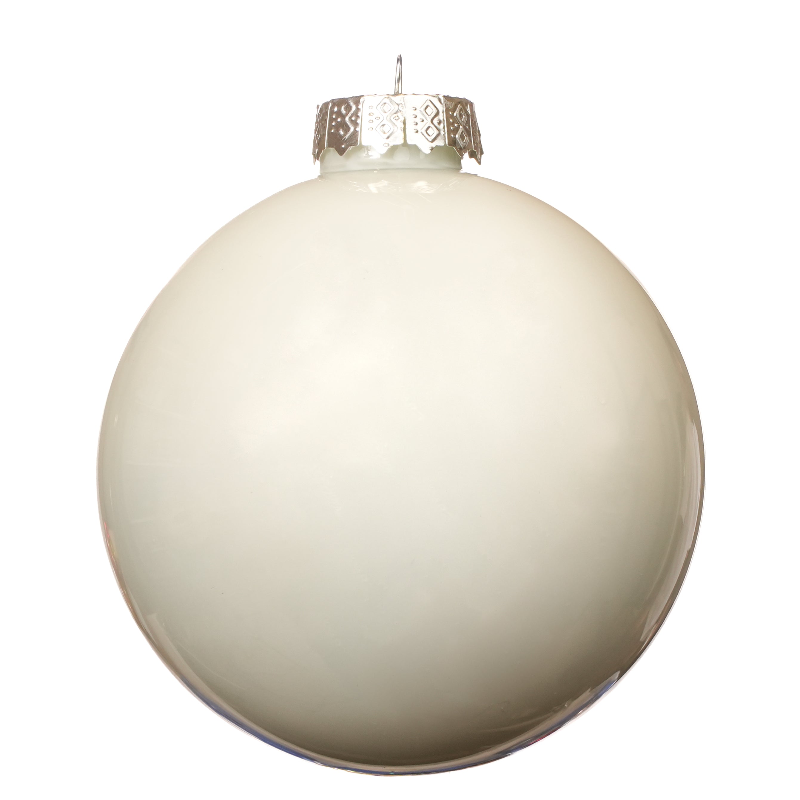 Sfera da 40 cm di colore bianco, decorazione Natalizia.