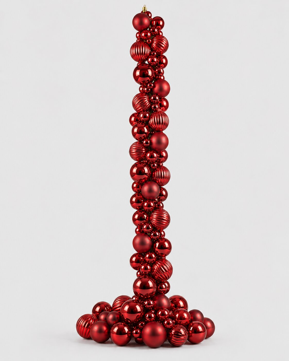 Festone da 100 sfere mix di colore rosso, decorazione Natalizia.