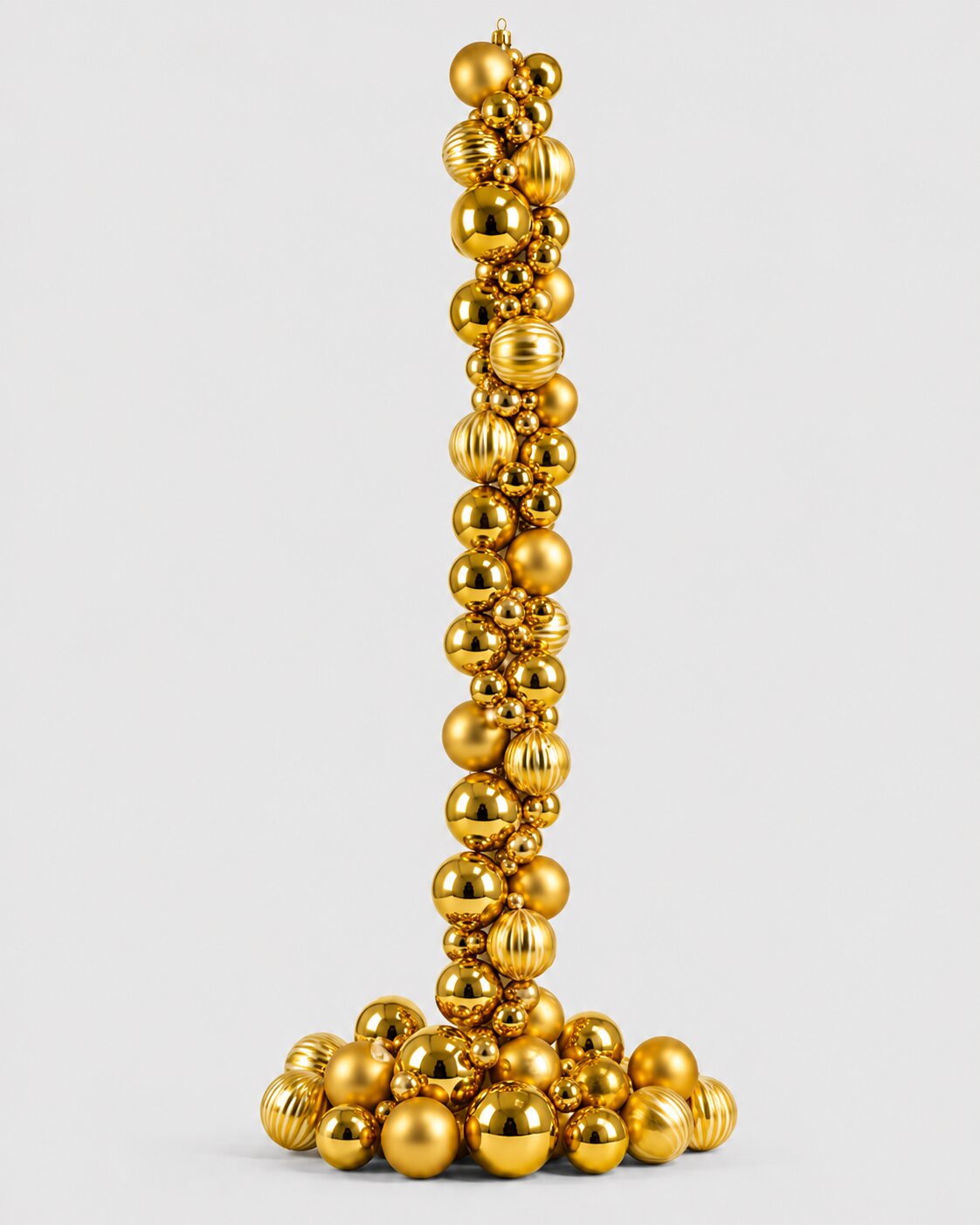 Festone da 100 sfere mix di colore oro metallizato, decorazione Natalizia.