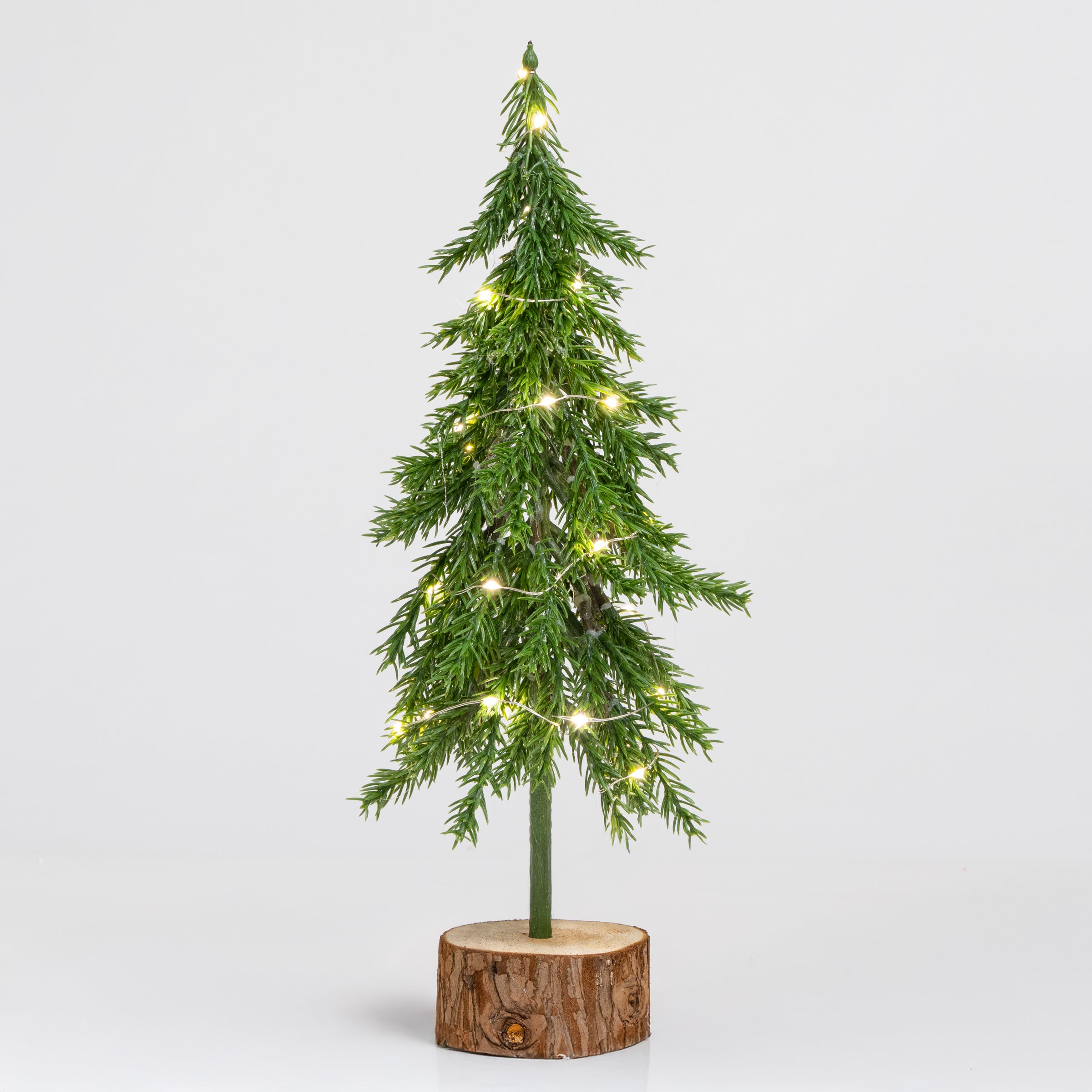 Alberello di pino da 38cm con led, decorazione Natalizia
