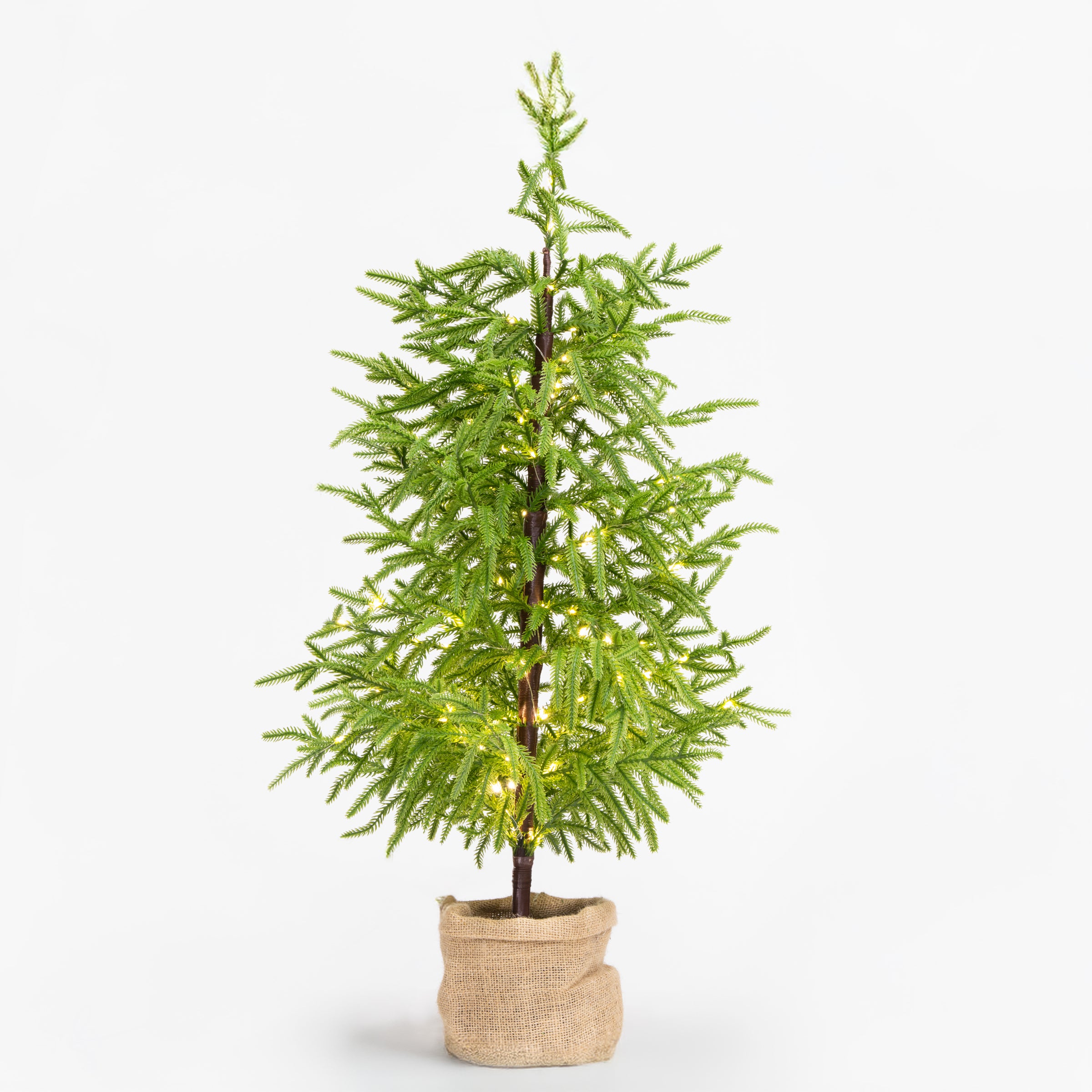Alberello di pino effetto real touch da 130cm con led, decorazione Natalizia