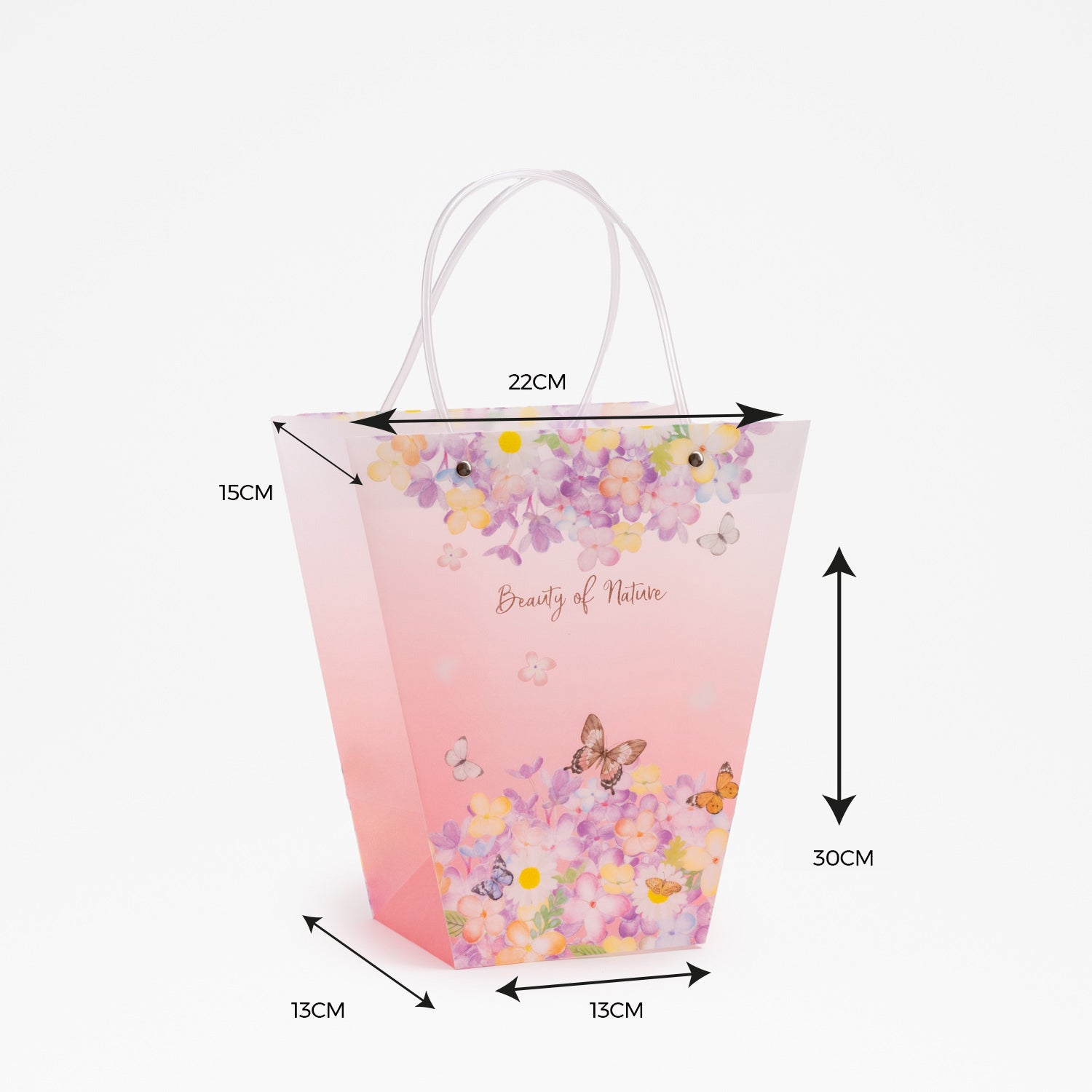 Busta Shopper Primavera 22x13x15x30H, confezioni per pasqua, regalo