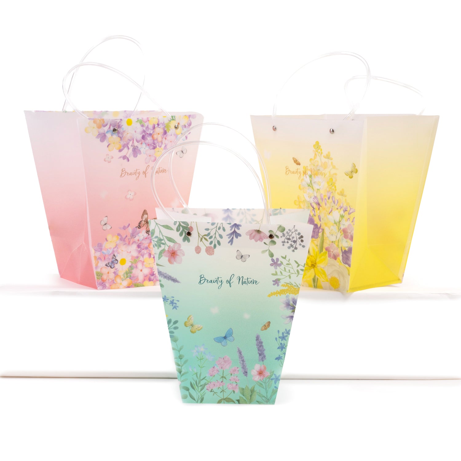 Busta Shopper Primavera 22x13x15x30H, confezioni per pasqua, regalo