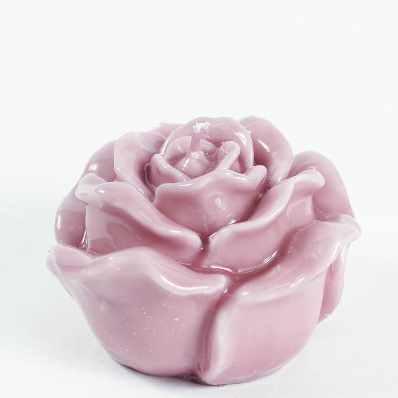 Candela a forma di rosa rosa Ø 6 cm