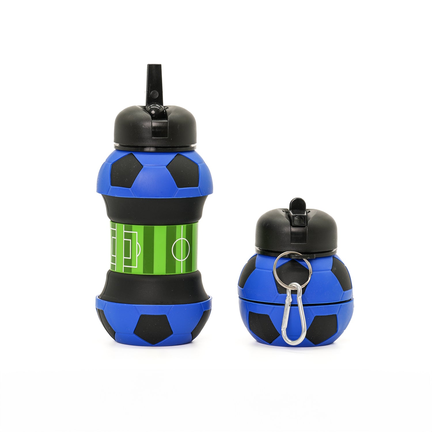 Borraccia sportiva da 550ml, nero e azzurro , gadget, sport, idea regalo
