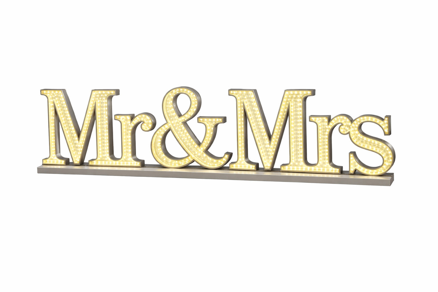 Scritta Mr&Mrs infinity 180x60CM Luce Calda