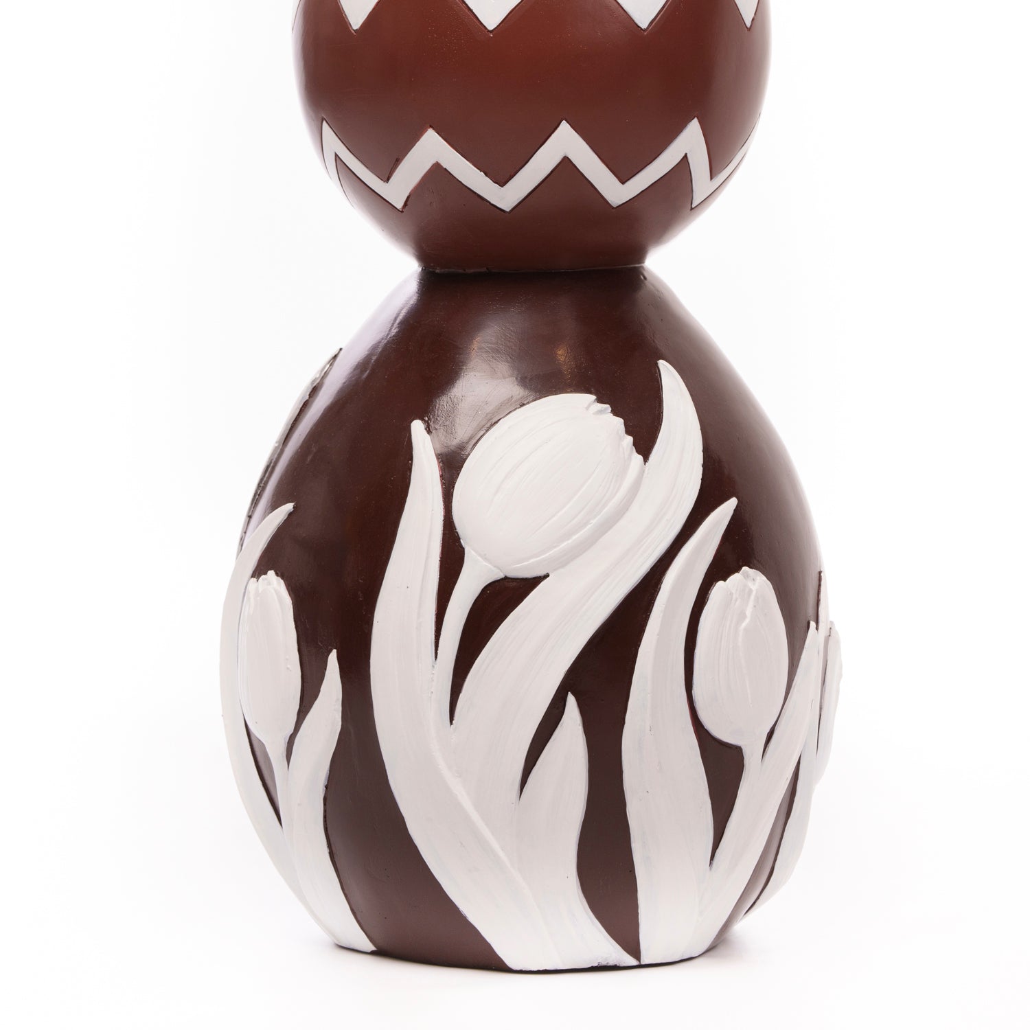 Struttura di Pasqua con 3 uova color cioccolato da 93cm , decorazione per pasqua, allestimento
