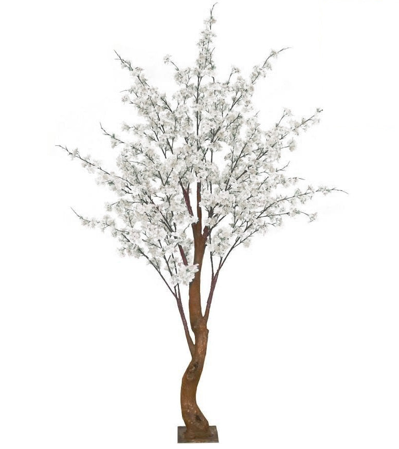 Albero di pesco con foglie bianche, H.180CM
