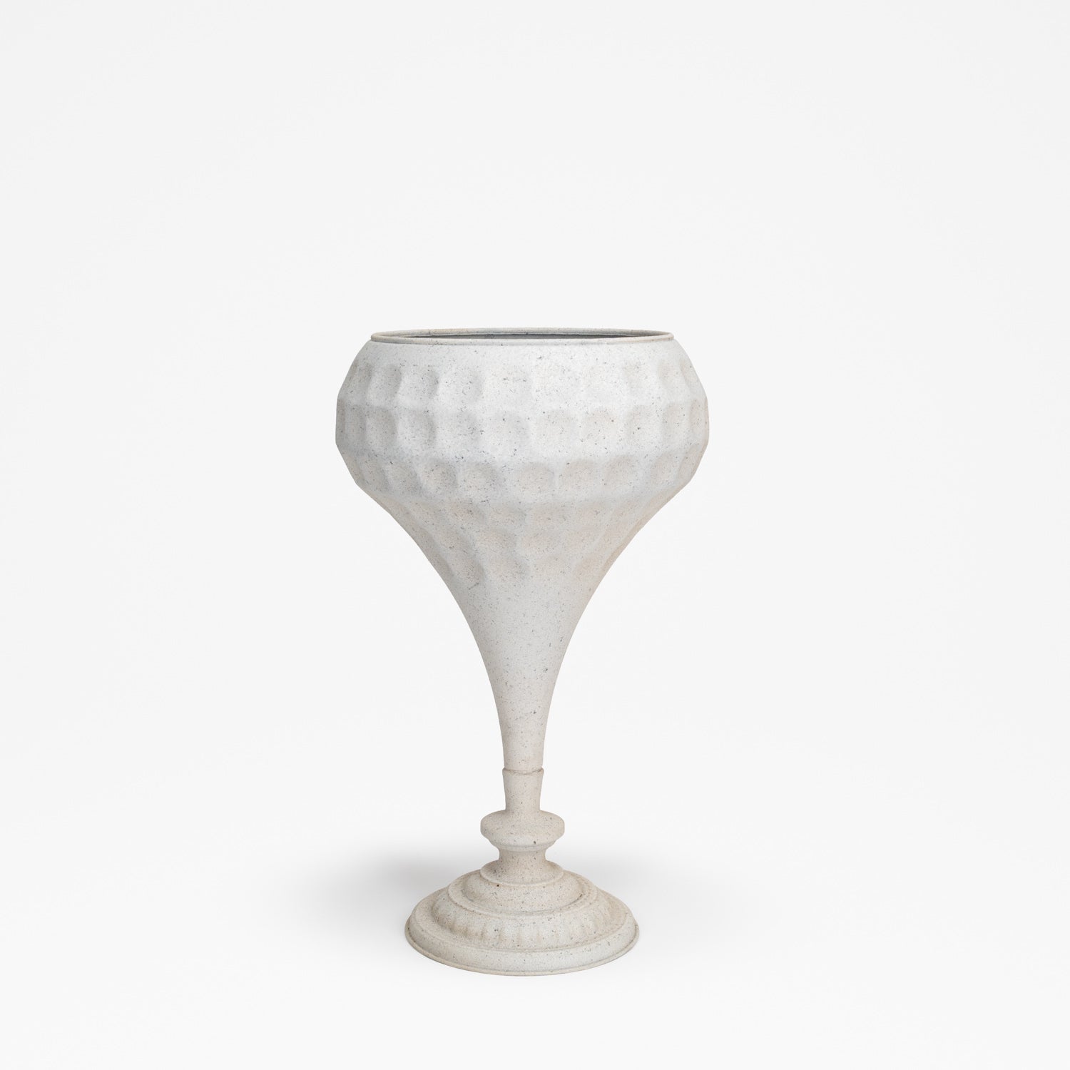 Vaso Martellato Bianco retrò 33X33X54CM