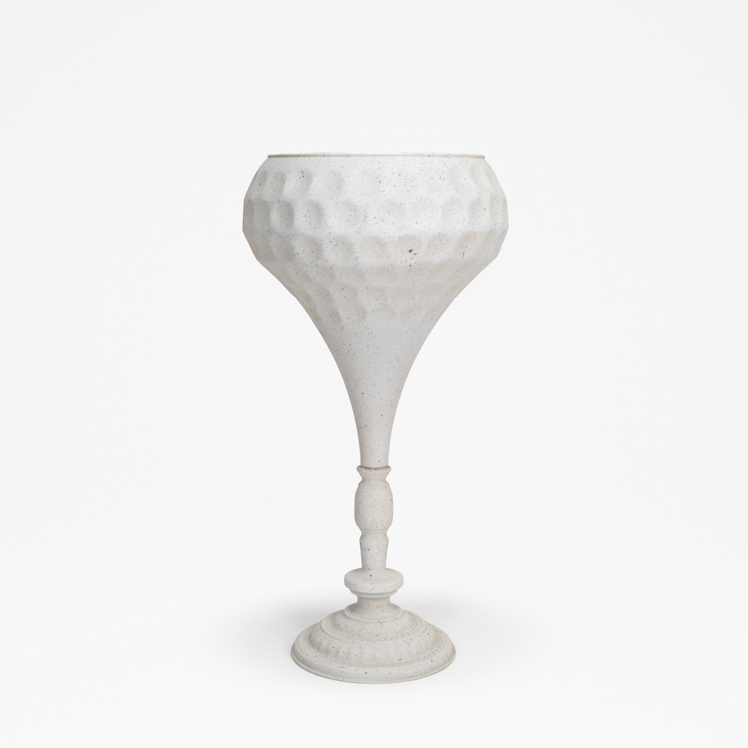 Vaso Martellato Bianco retrò 33X33X64CM