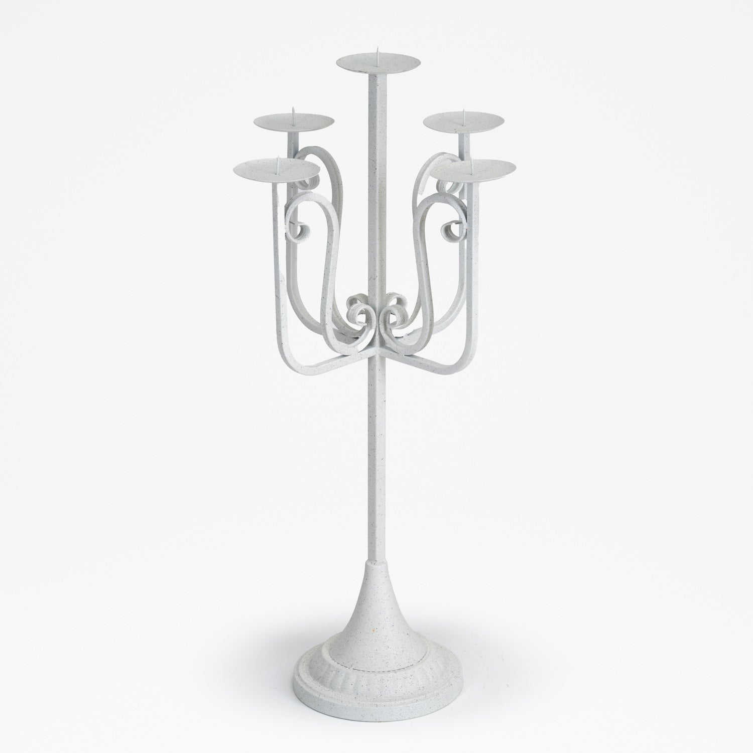 Candelabro 5 Bracci Retrò Bianco 32X32X77CM