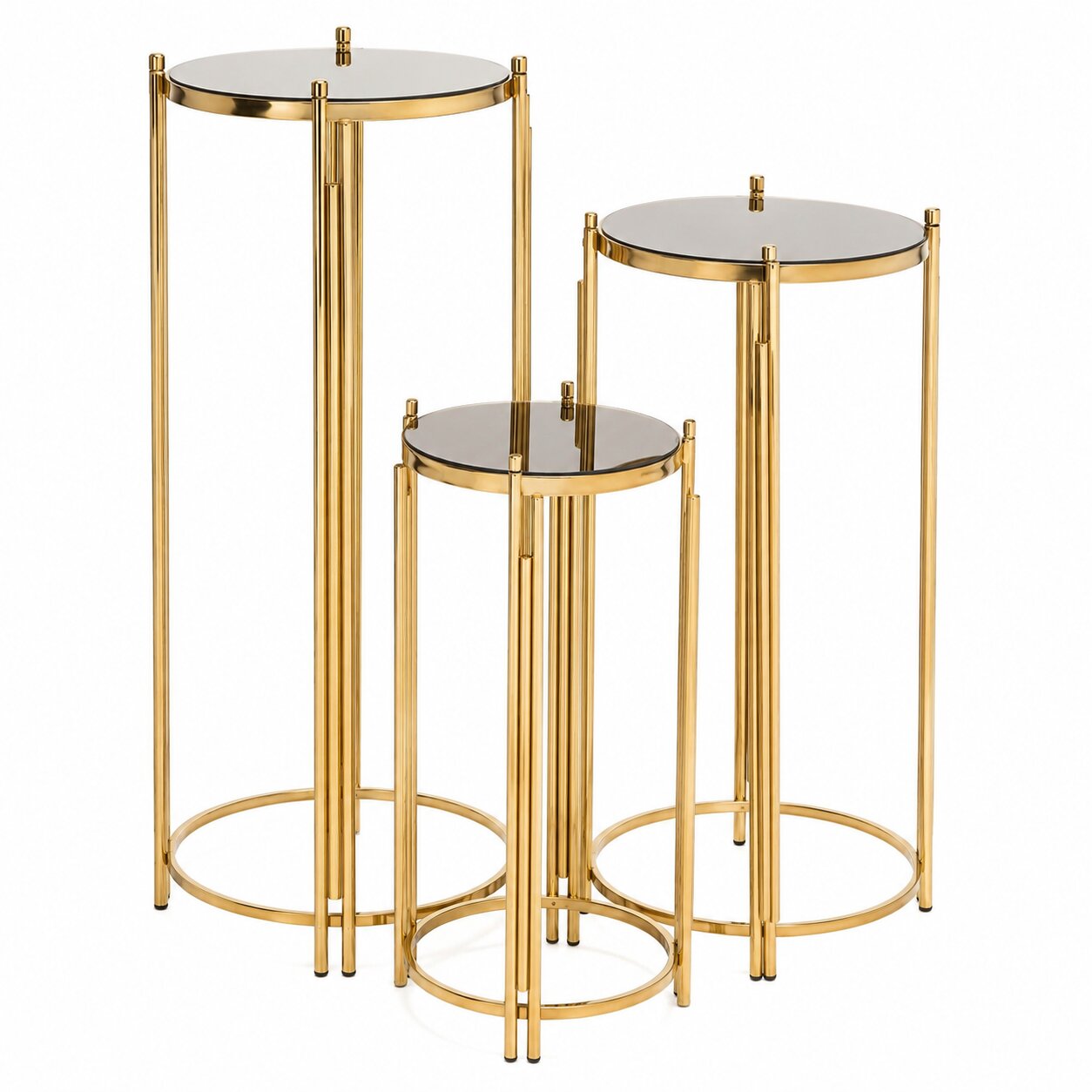 Set 3 alzate design geometrico, H.70/90/110CM