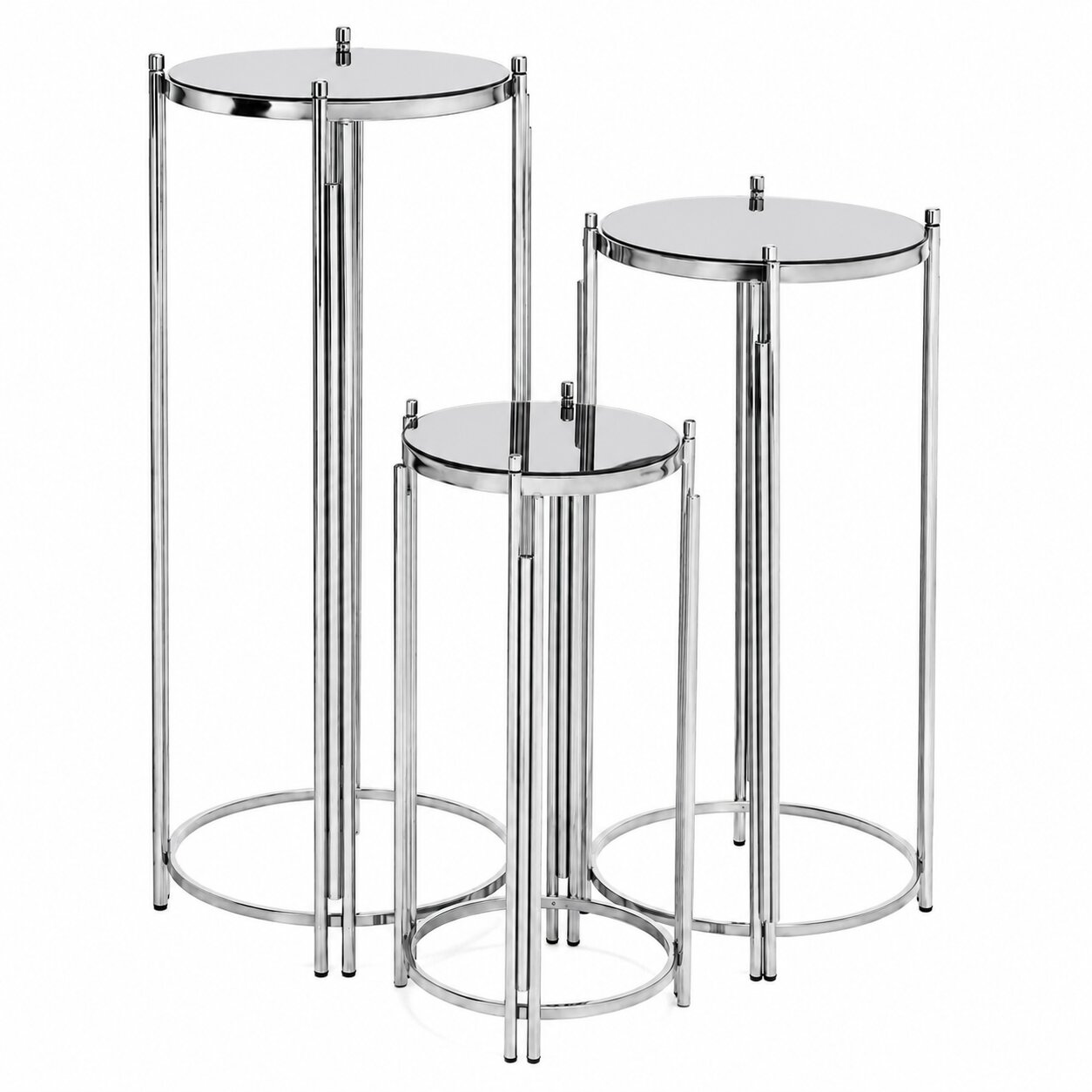 Set 3 alzate design geometrico, H.70/90/110CM