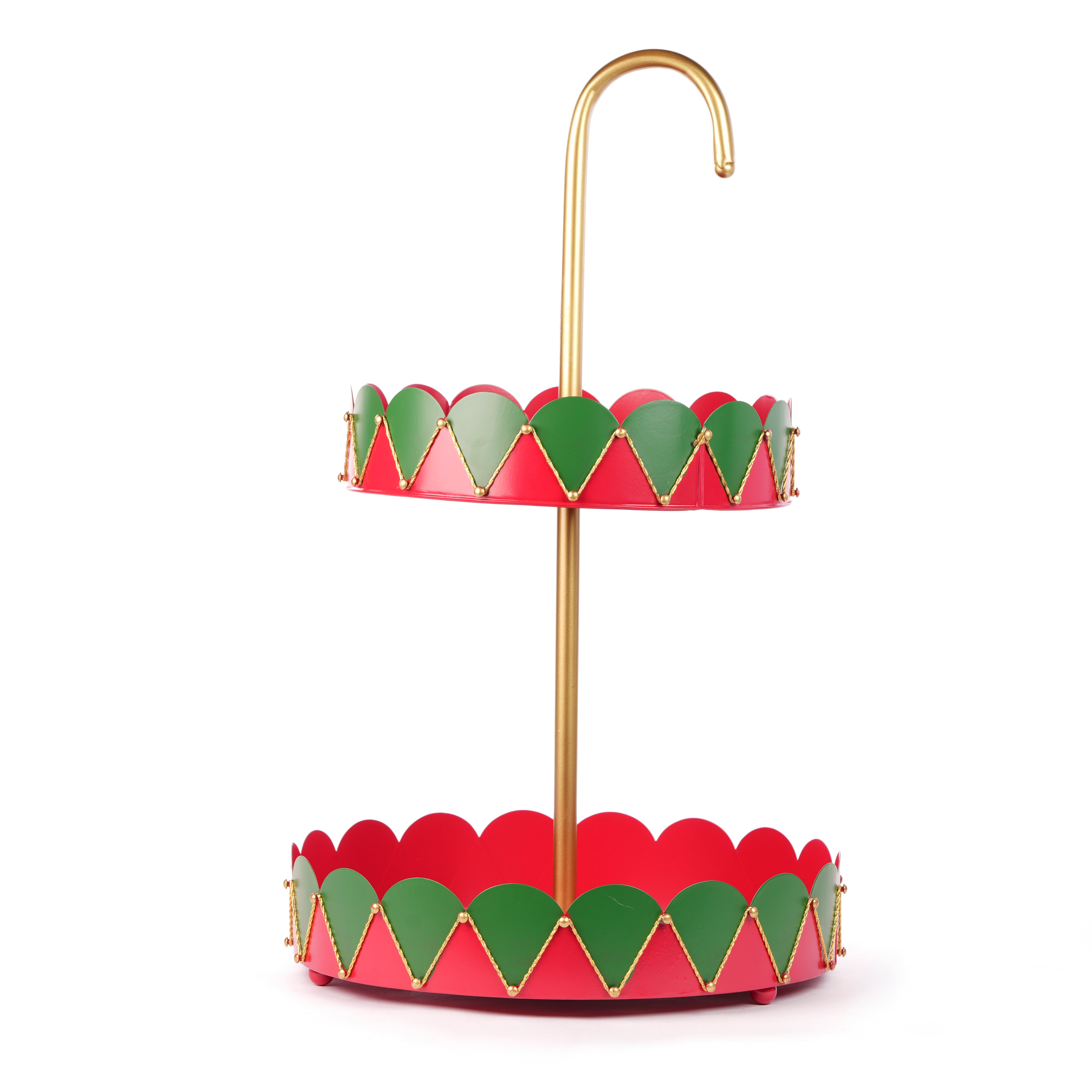 Alzata a 2 piani stile Circus, decorazione Natalizia