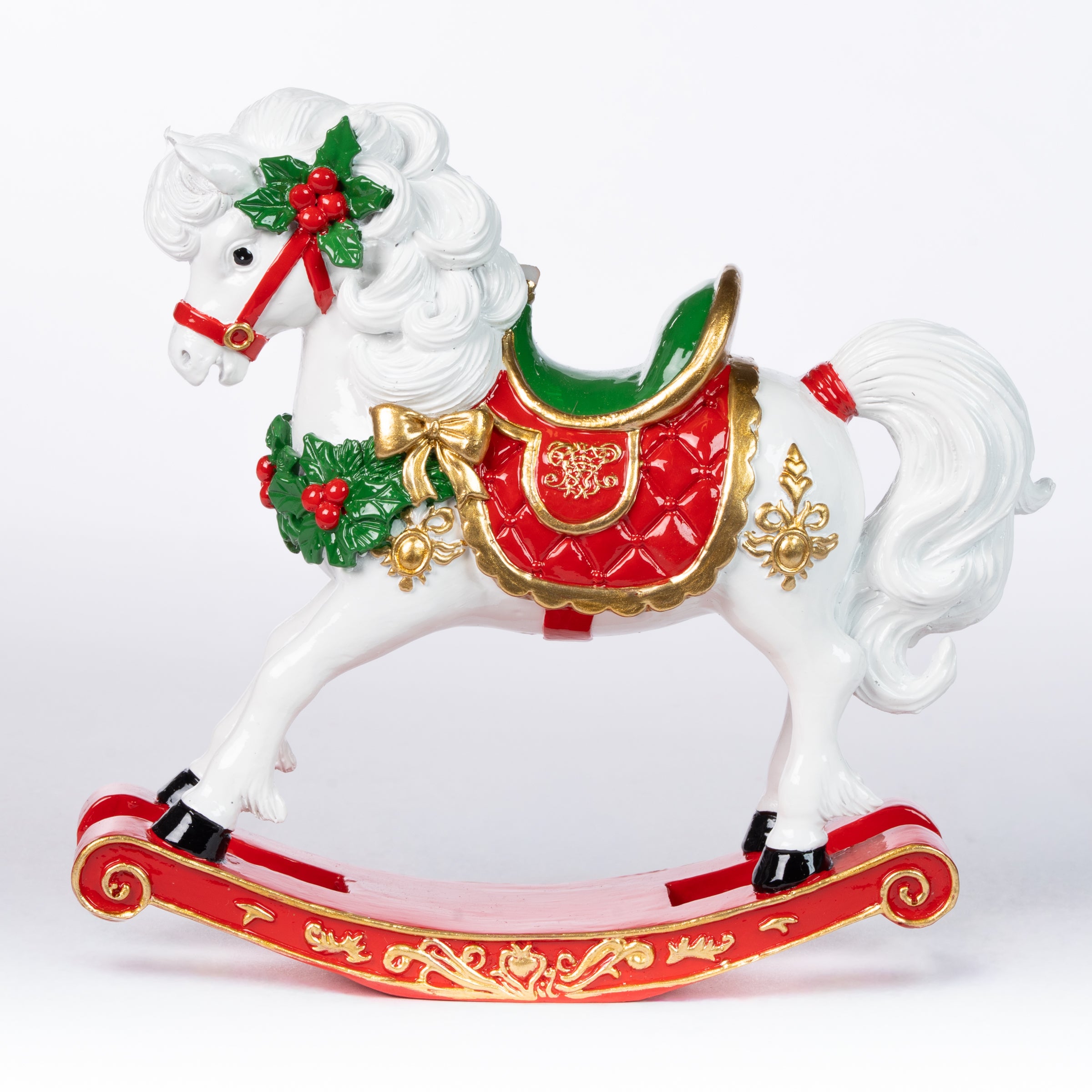 Pony a dondolo elegante con finiture sfarzose