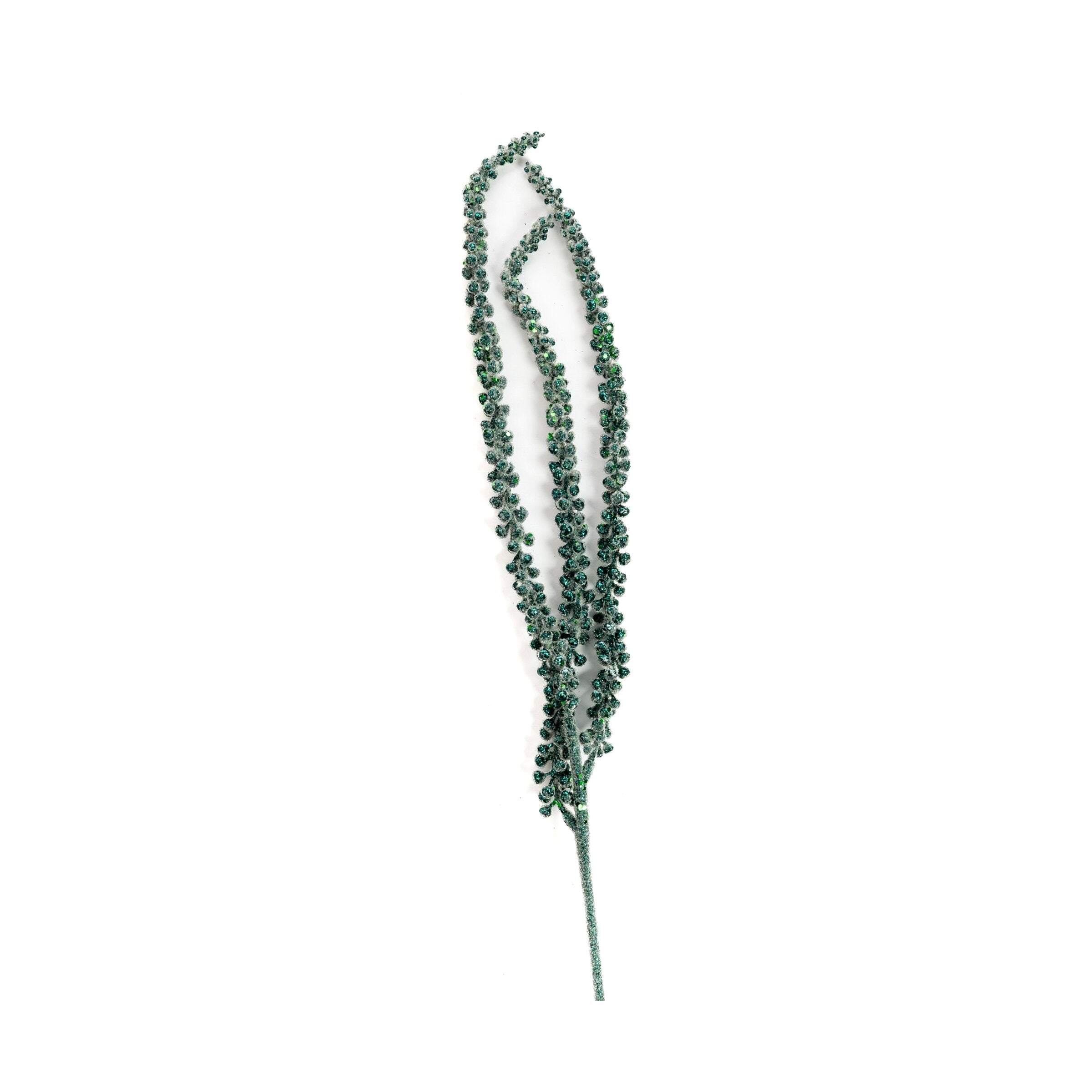 Ramo 3 pendenti di colore verde con Glitter, decorazione Natalizia.