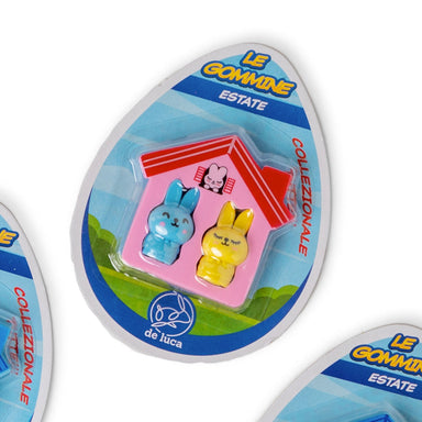Gomma da cancellare Casetta con Coniglietti di Pasqua in Blister, sorprese per uova di pasqua, gadget