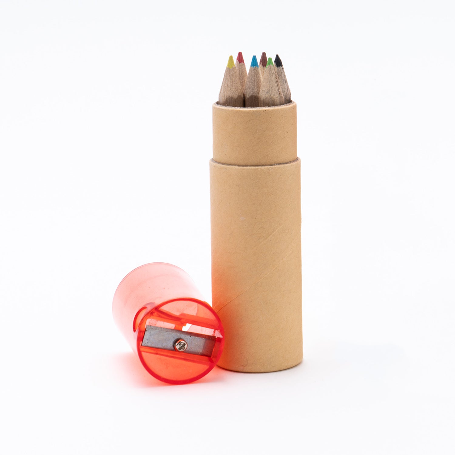 Cilindro 6 pastelli con temperamatite, sorprese per uova di pasqua, gadget