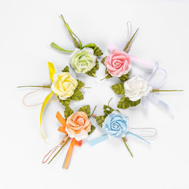 Pick Rosa piccola satinata, fiori per uova di pasqua, decorazioni pasquali, confezionamento