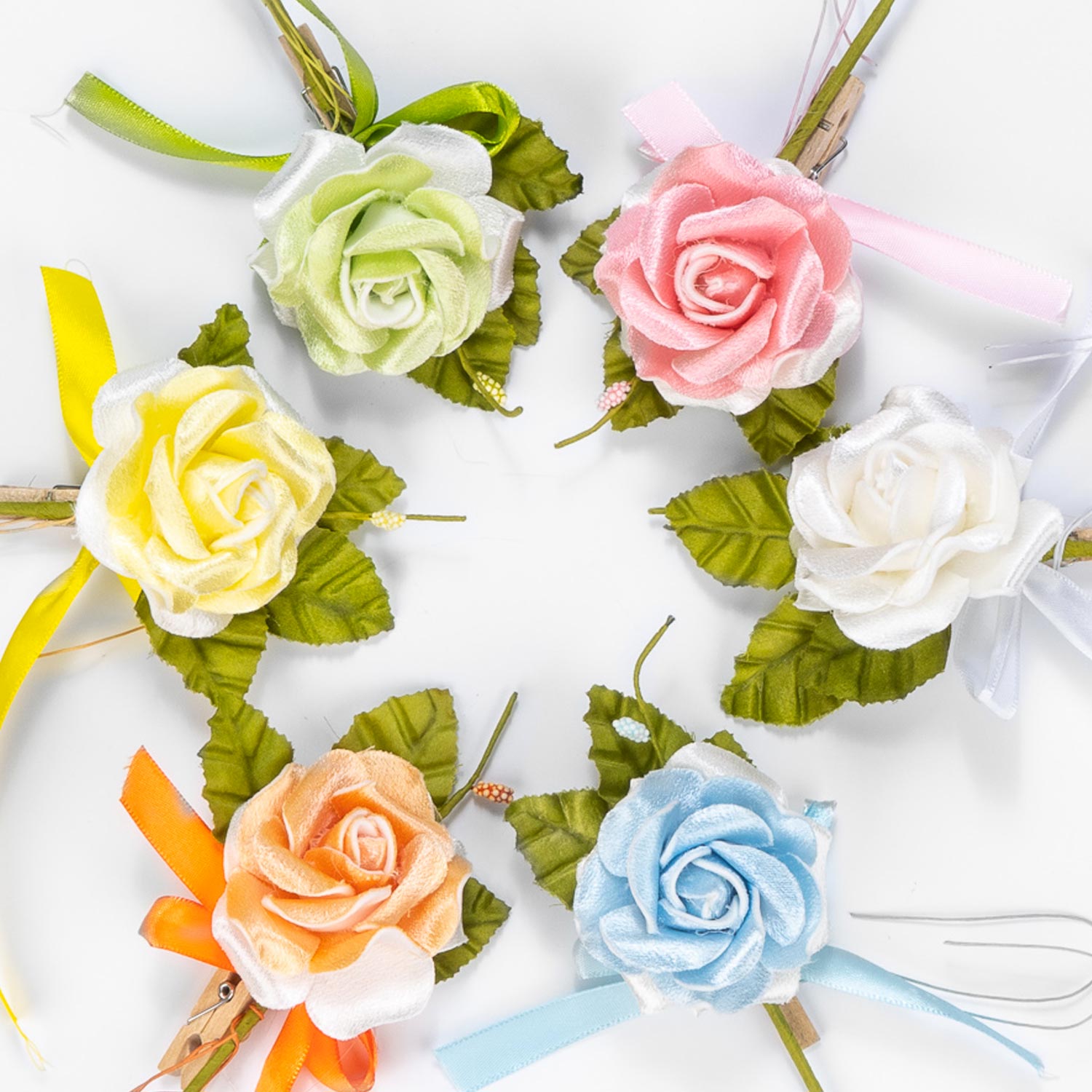 Pick Rosa piccola satinata, fiori per uova di pasqua, decorazioni pasquali, confezionamento