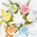 Pick Rosa piccola satinata, fiori per uova di pasqua, decorazioni pasquali, confezionamento