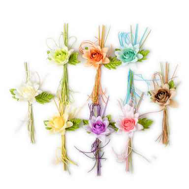 Pick Fiore Rosa Isabel,  fiori per uova di pasqua, decorazioni pasquali, confezionamento