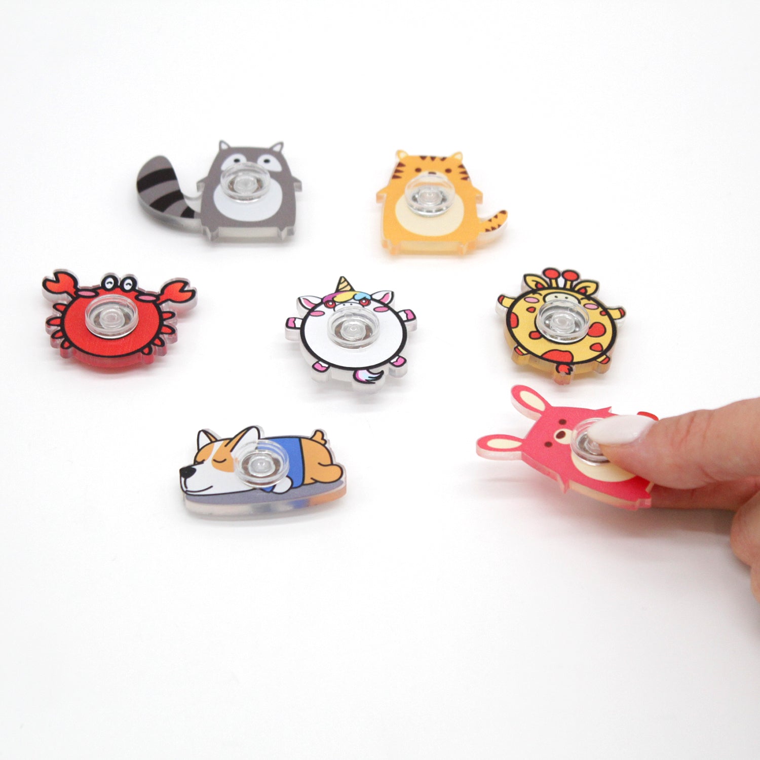 Gioco spinner animali, sorprese per uova di pasqua, gadget