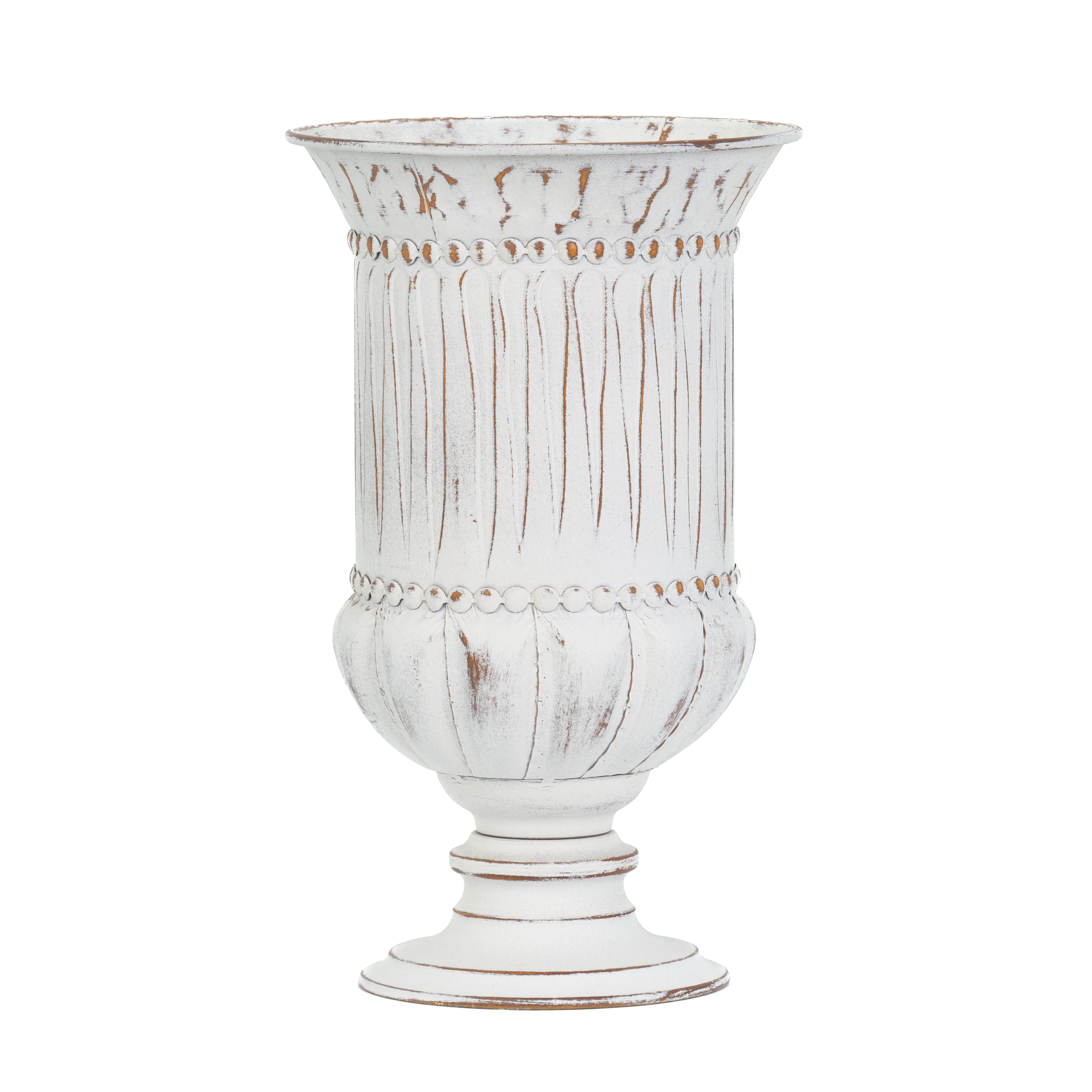 Vaso bianco shabby, 21x34, composizioni floreali,allestimento eventi