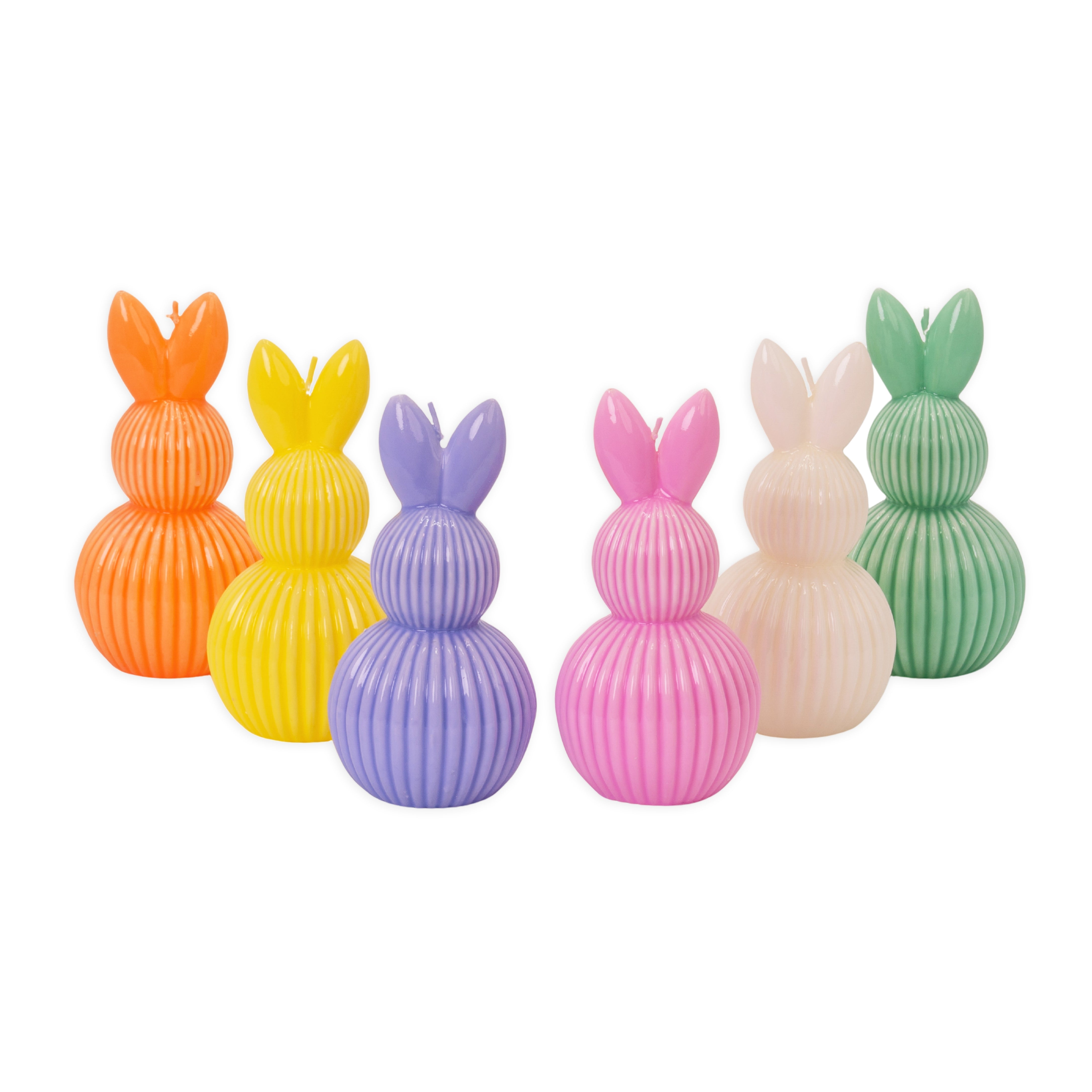 Candela a forma di Coniglio rigato, 16cm, idea regalo, oggettistica,bomboniera