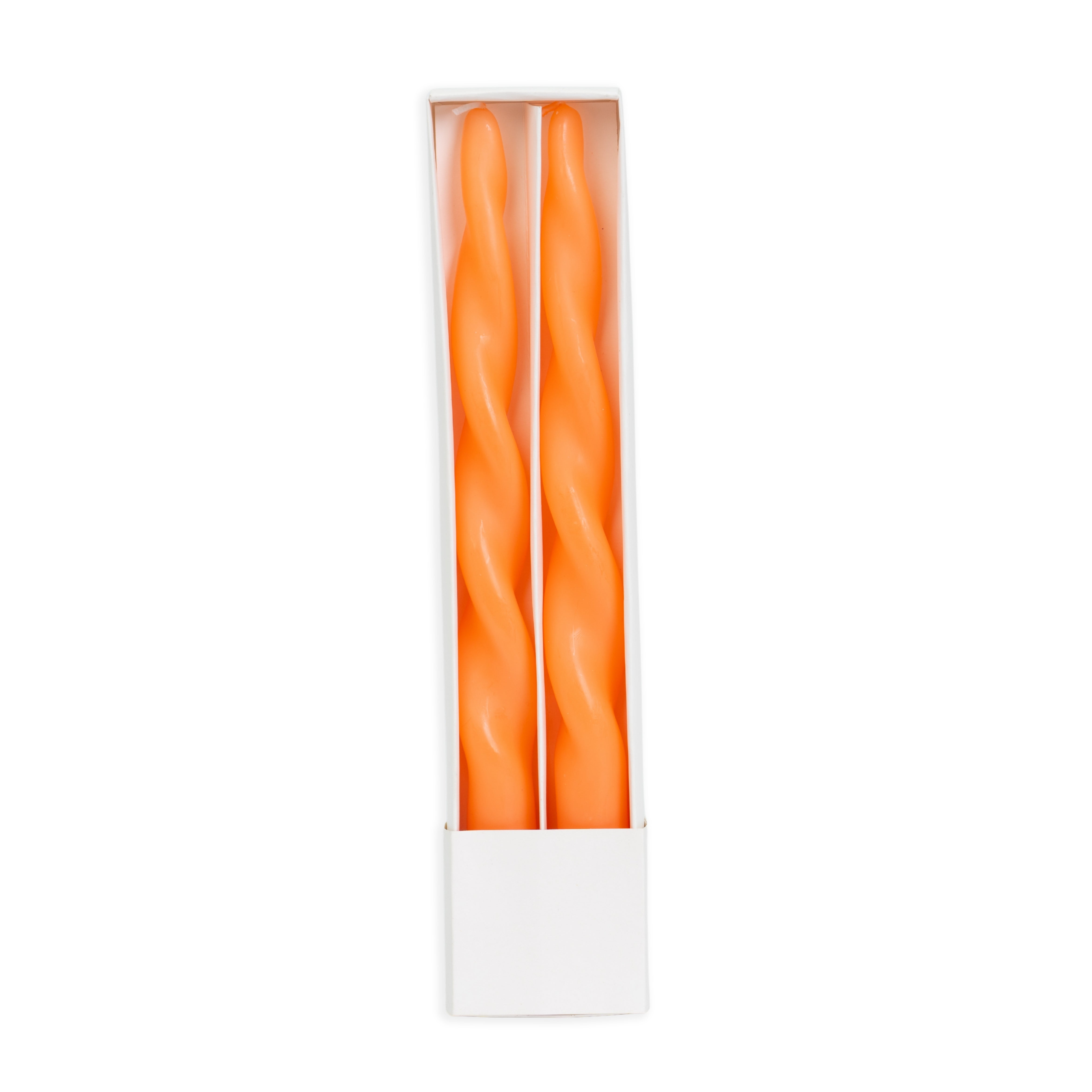 Set 2 Candele Aspirale, Arancione, 29cm, oggettistica, allestimento, idea regalo