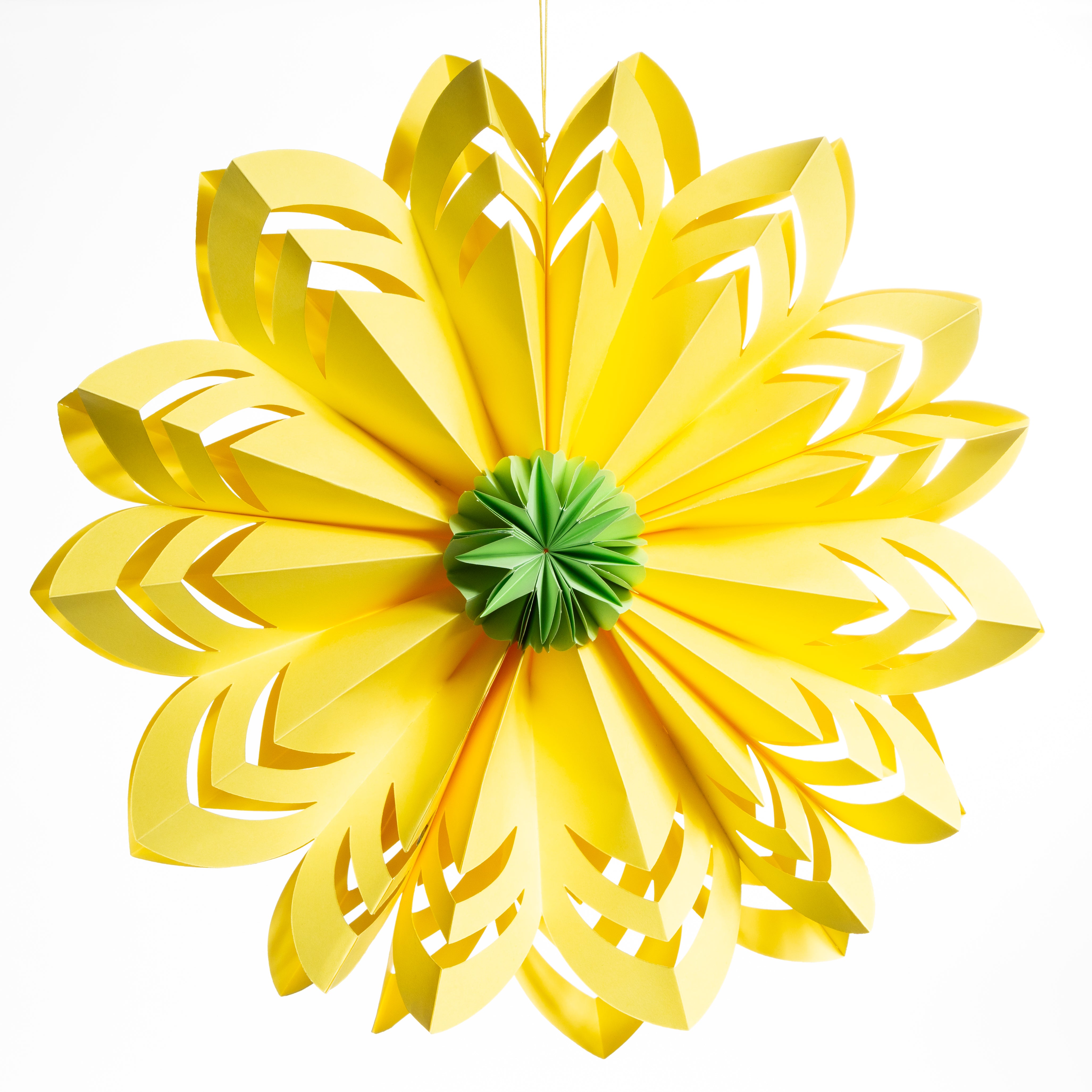Decorazione fiore in carta con diametro da 40CM, Giallo