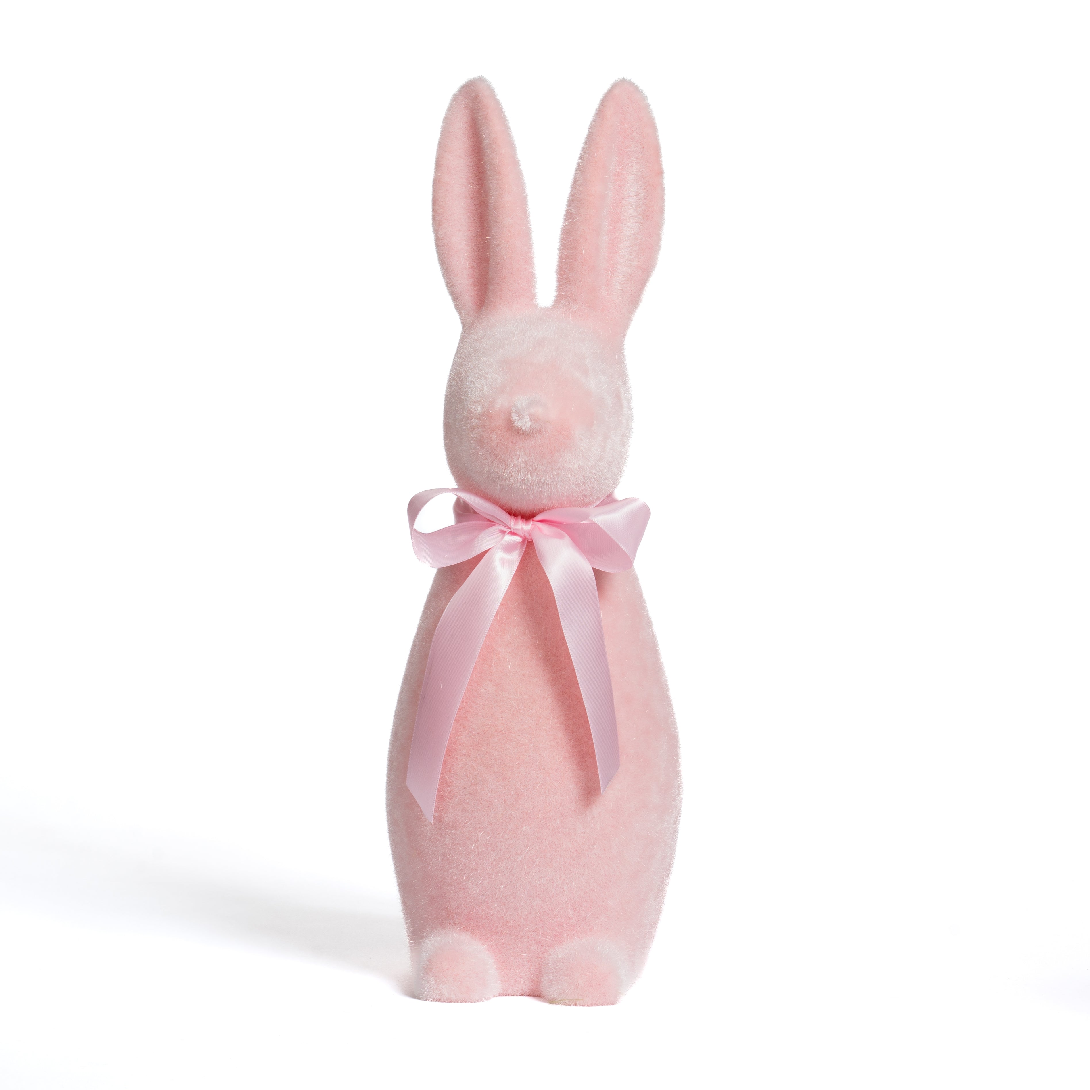 Coniglio decorativo floccato rosa da 130CM, idea regalo, allestimento