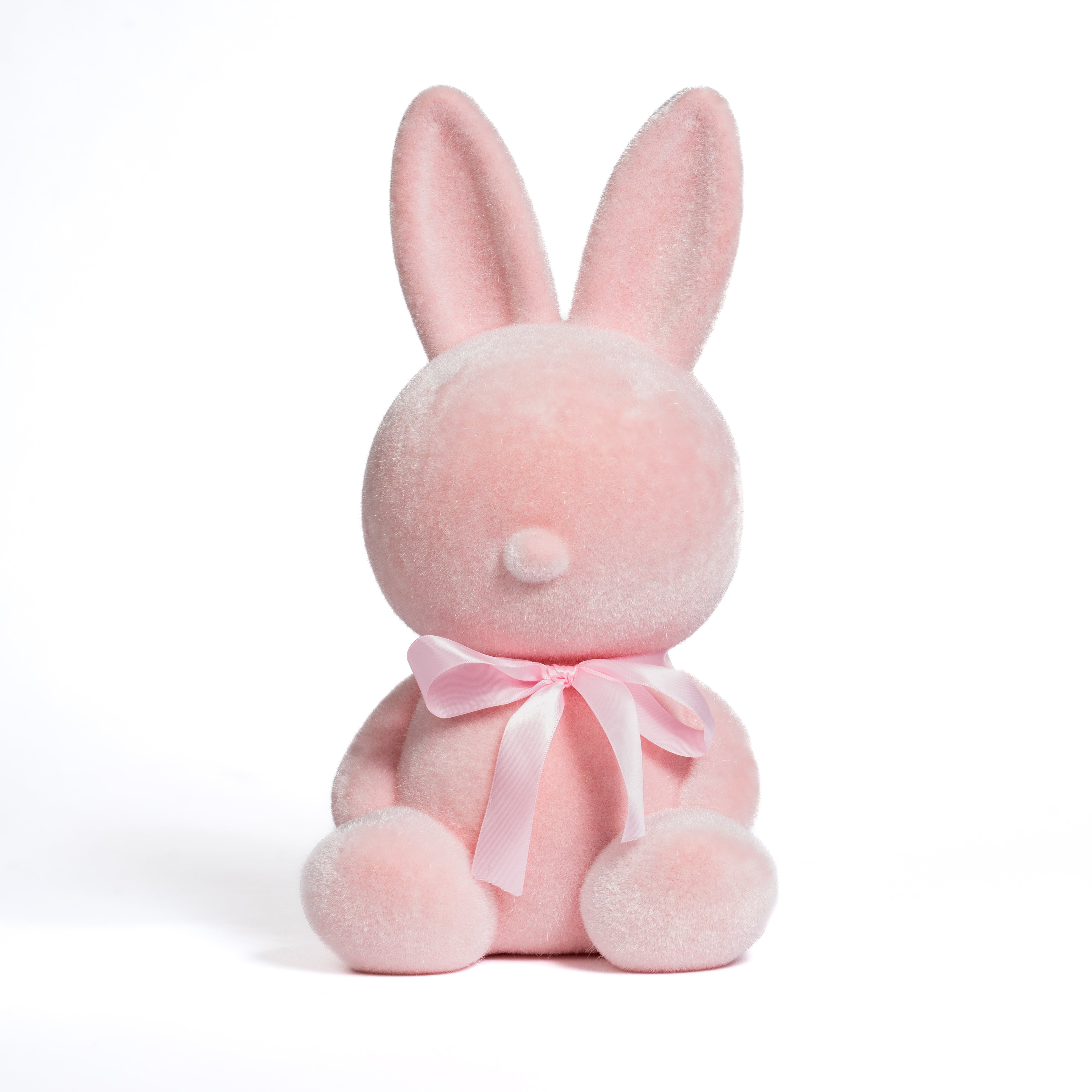 Coniglio paffuto decorativo floccato rosa da 40CM, idea regalo, allestimento
