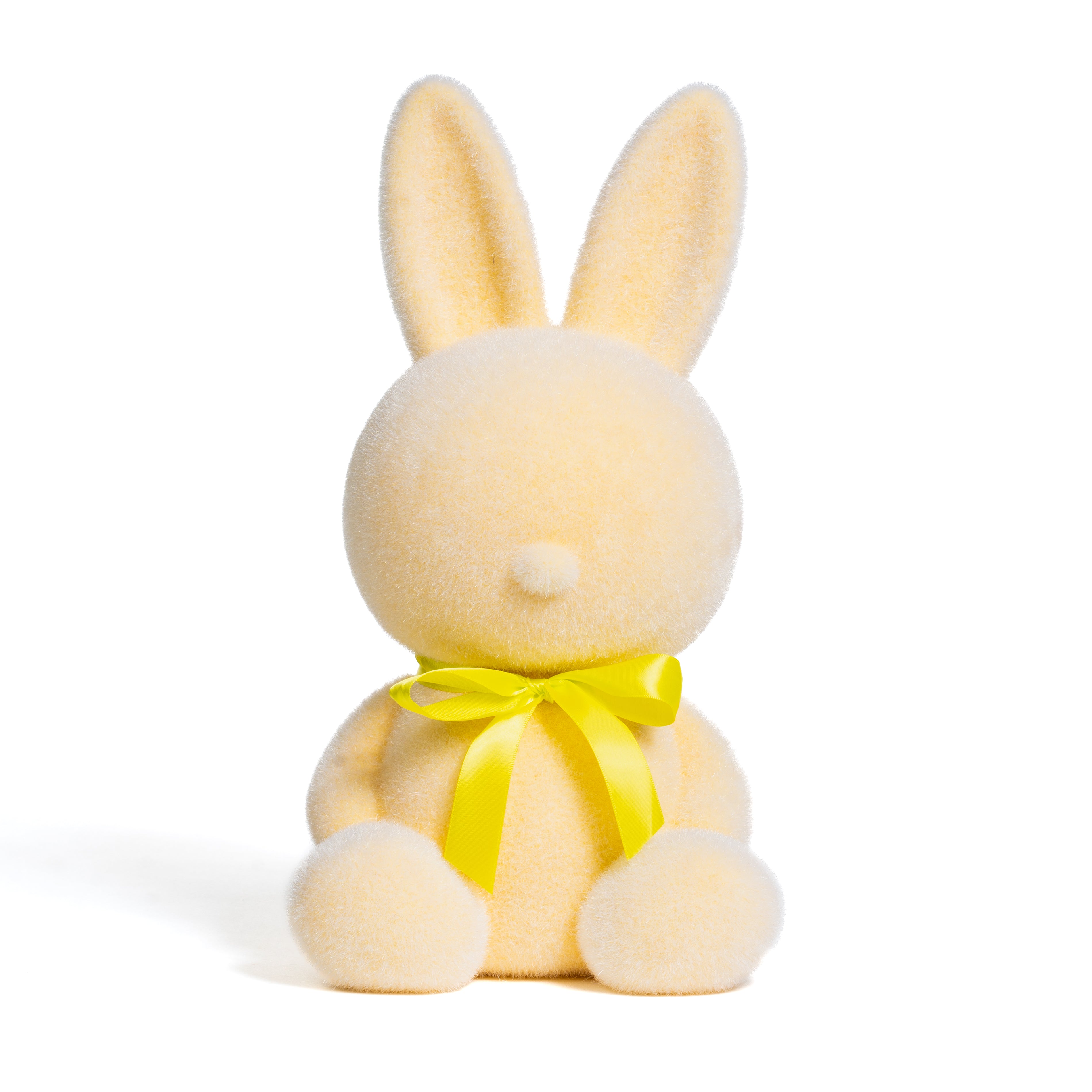 Coniglio paffuto decorativo floccato giallo da 40CM, idea regalo, allestimento