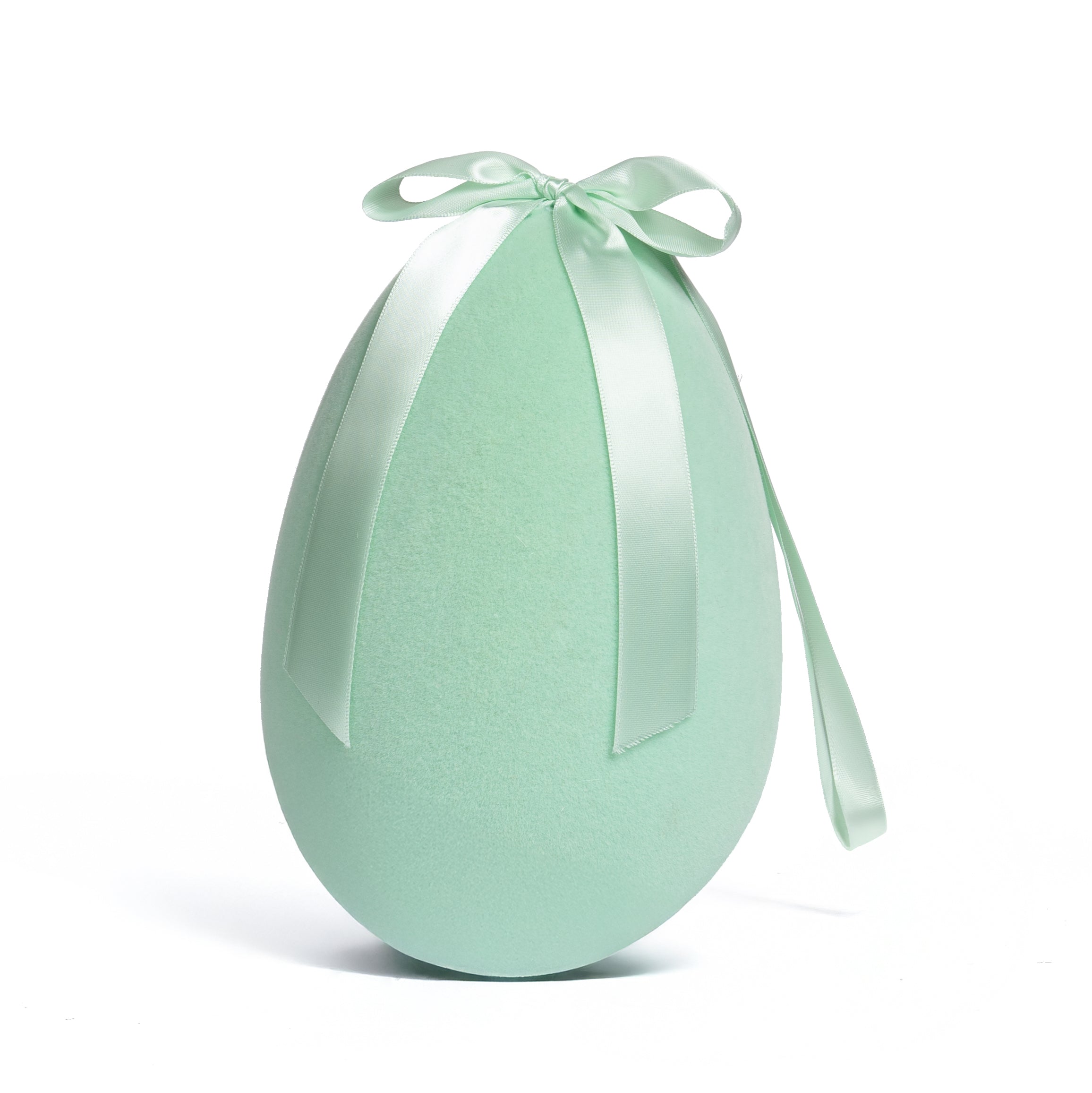 Uovo decorativo floccato tiffany da 25CM, idea regalo, allestimento