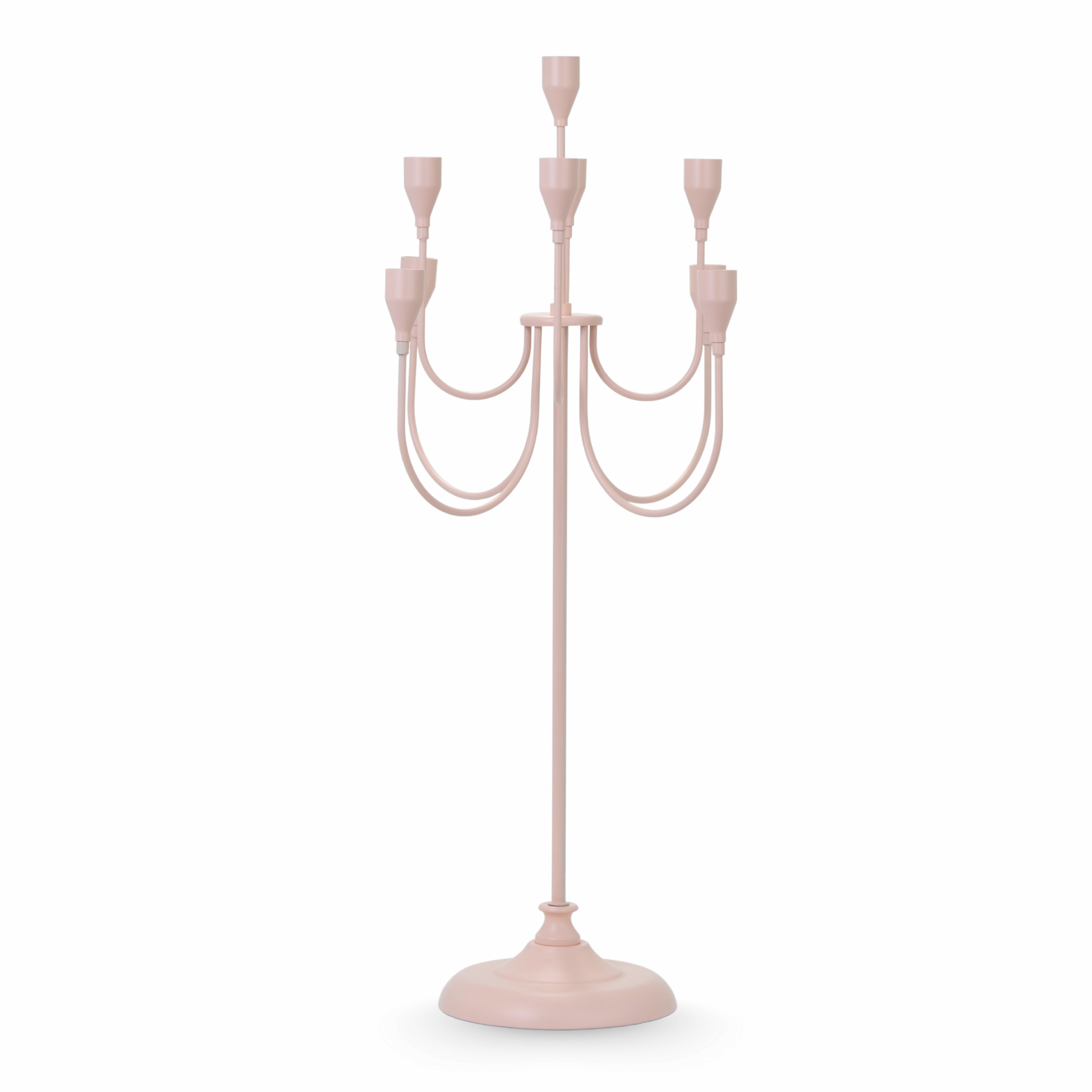 Candelabro a 9 bracci color tortora