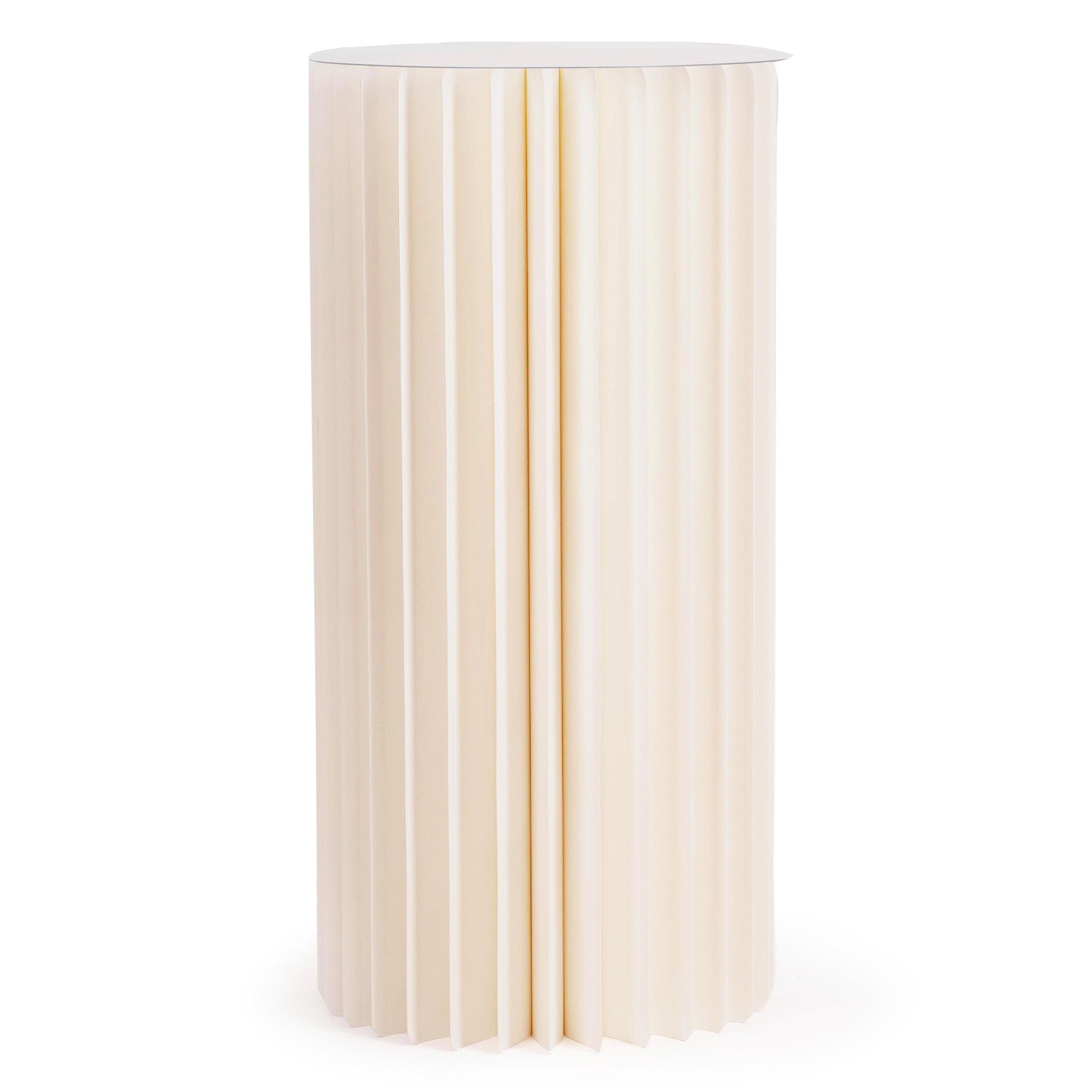 Colonna di carta pieghevole in colore crema, D.40CM, H.80CM
