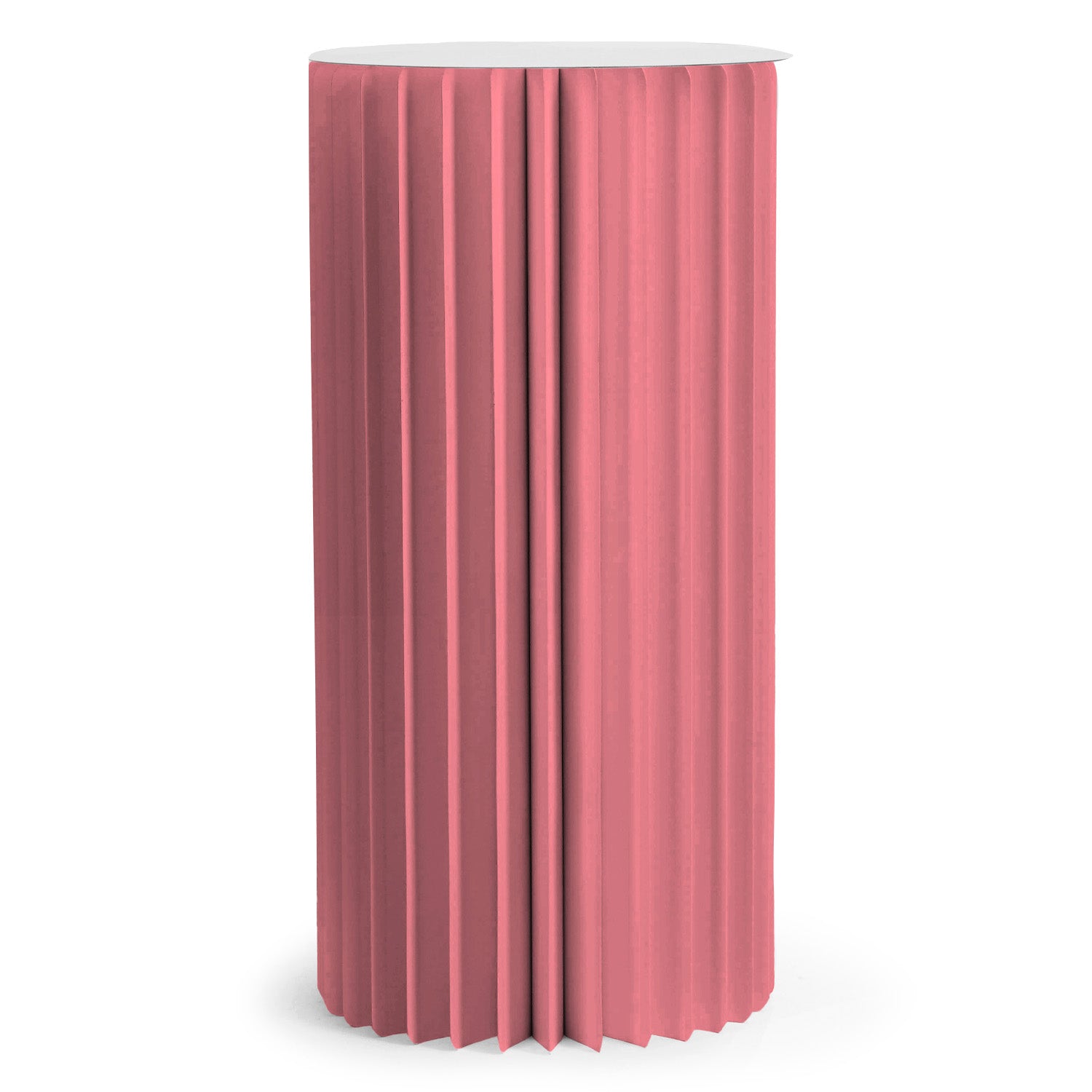Colonna di carta pieghevole in colore rosa, D.40CM, H.20CM