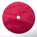 Tappeto copribase per albero in velluto rosso. D.120CM