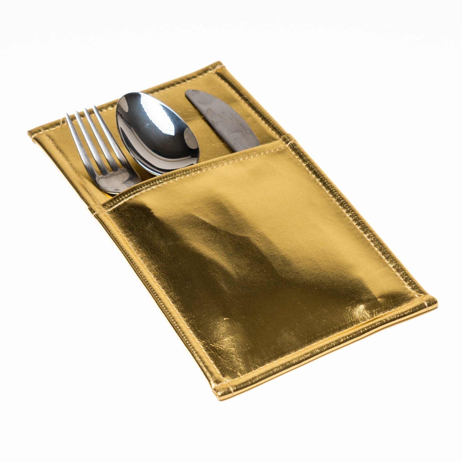 Portaposate in ecopelle metallizzata oro 13X24CM