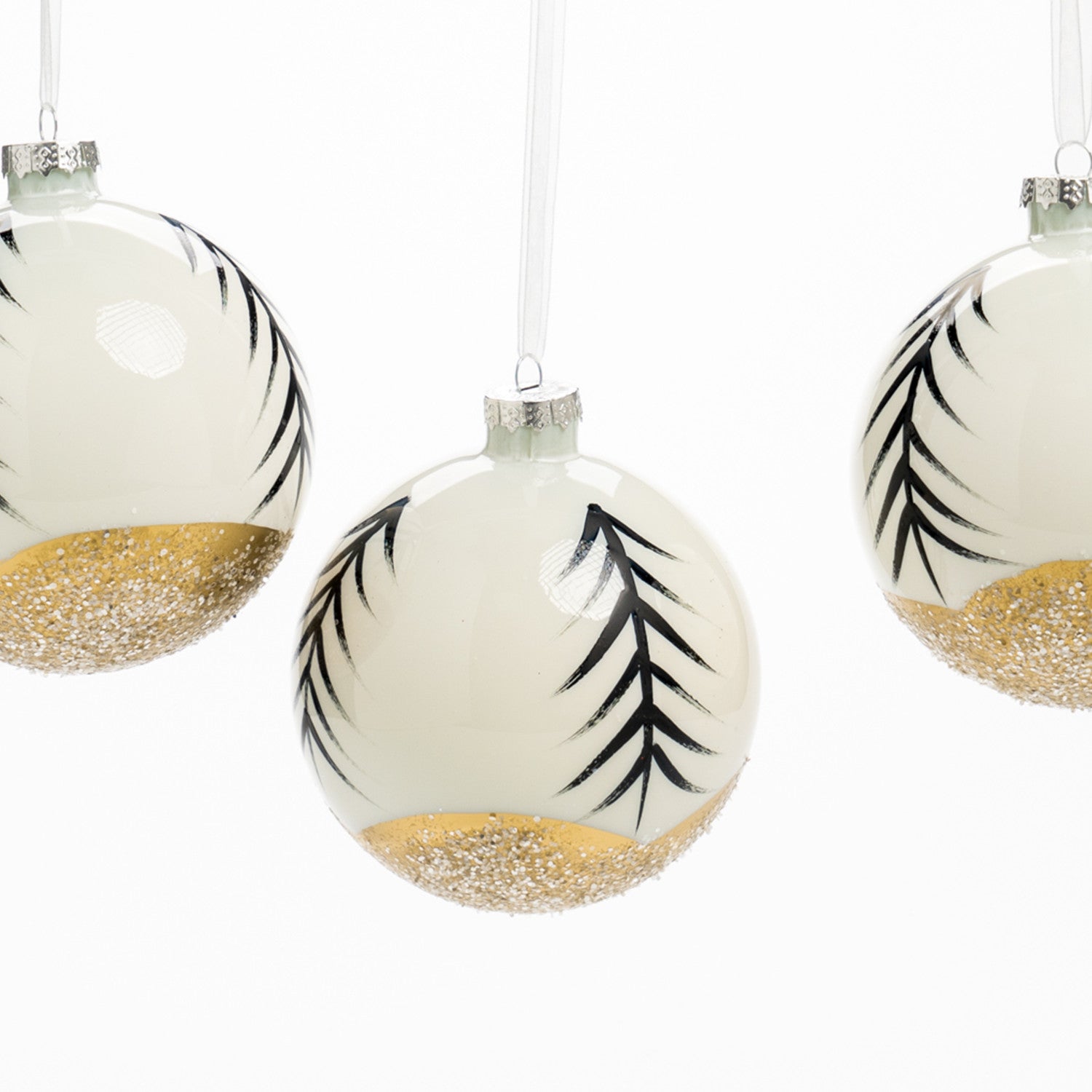 Box 3 Palline di Natale Foglia Tropical