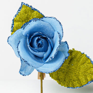 Pick Rosa Azzurra con glitter, decorazioni Natalizie, confezionamento dolciario