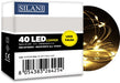 Luce di natale copper 40 MICROLED luce calda a batterie 4 m