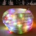 Luce di natale  copper piattina 100 MICROLED luce Mix Color con flash 10m