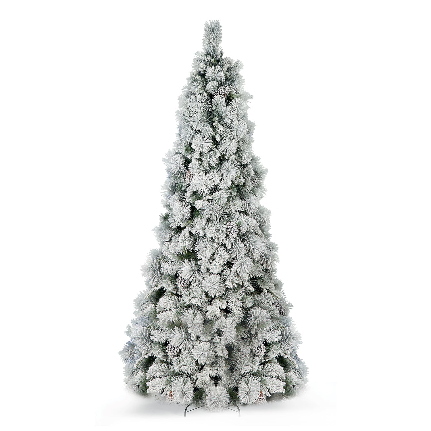 Abete Diamond innevato con pigne H 240cm