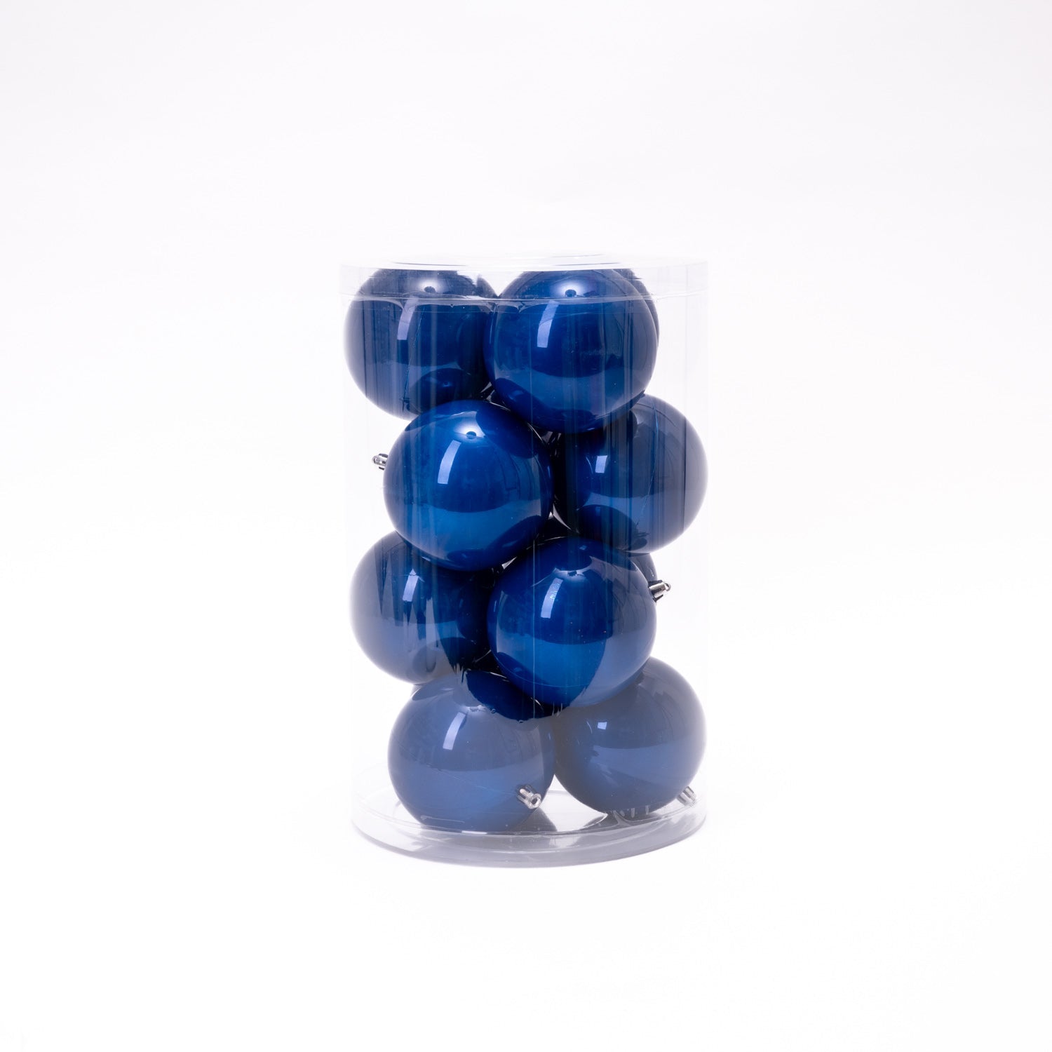 Palline di Natale in plastica, colore blu notte, diametro 8CM