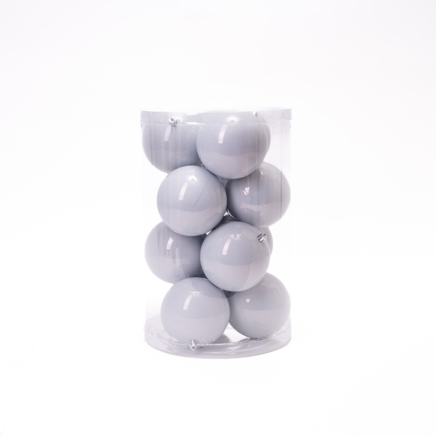 Palline di Natale in plastica, colore bianco, diametro 10CM