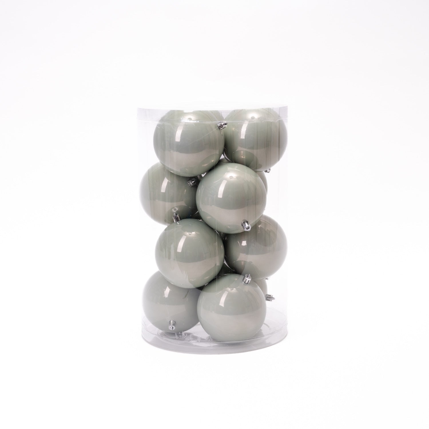 Pallina di Natale in plastica, colore grigio, diametro 15CM