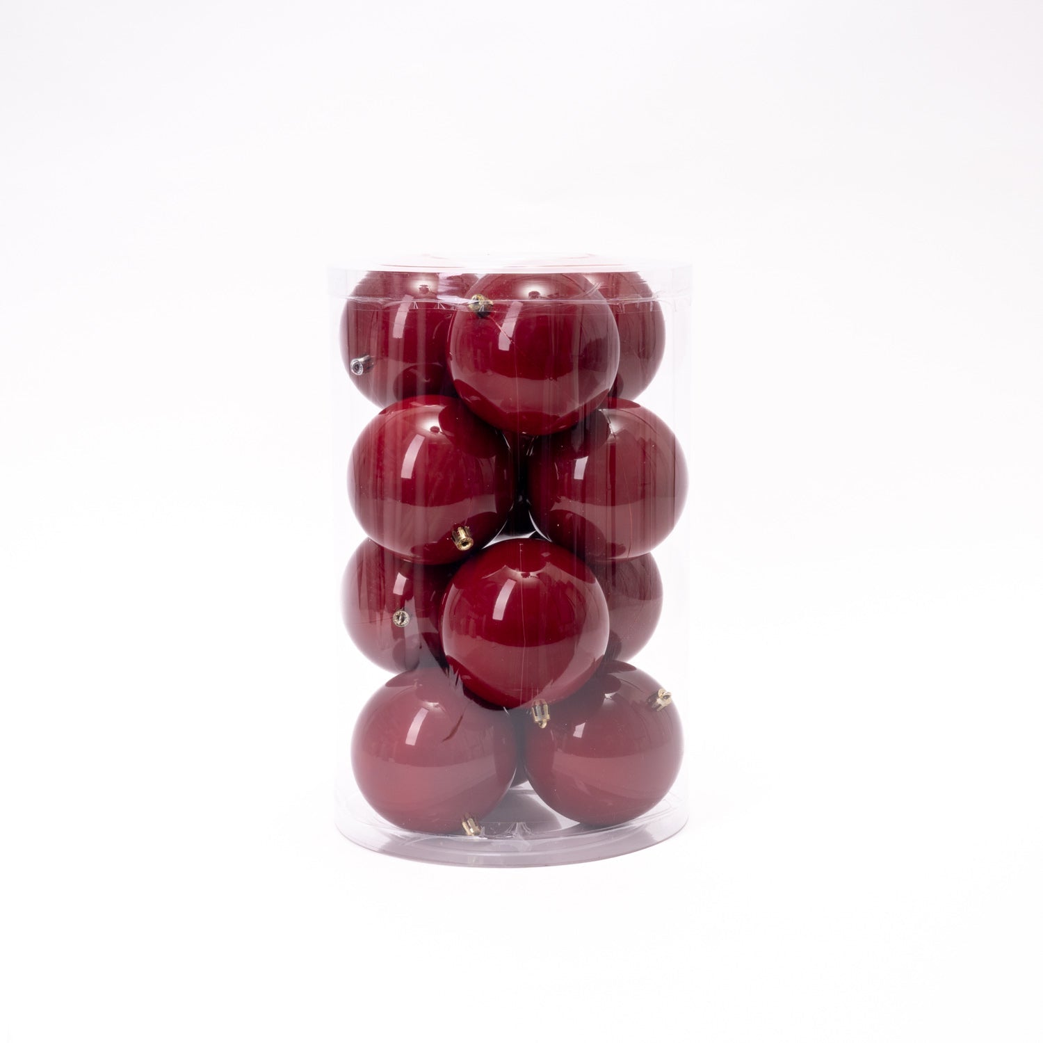 Palline di Natale in Plastica, colore bordeaux, diametro 4CM