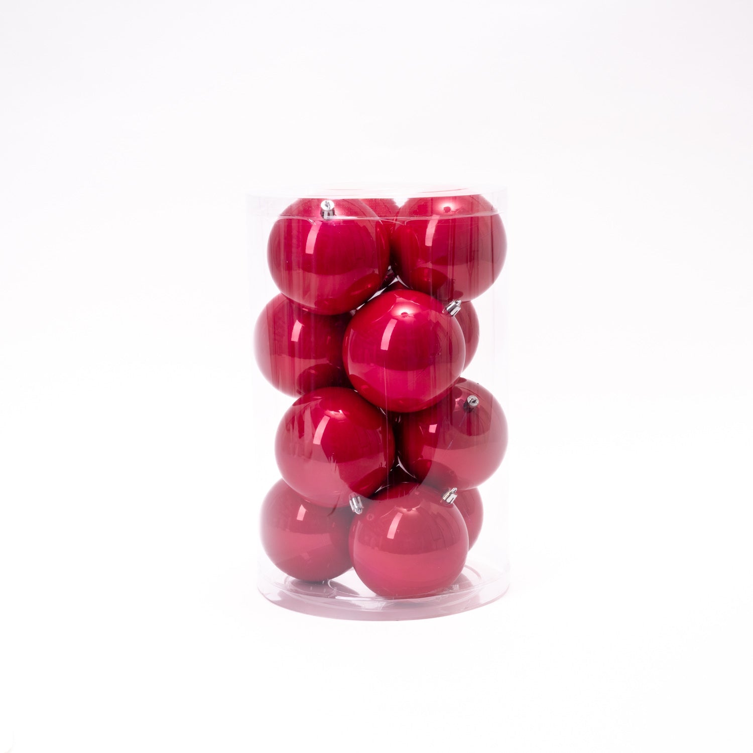 Palline di Natale in Plastica, colore rosa metallizzato, diametro 4CM